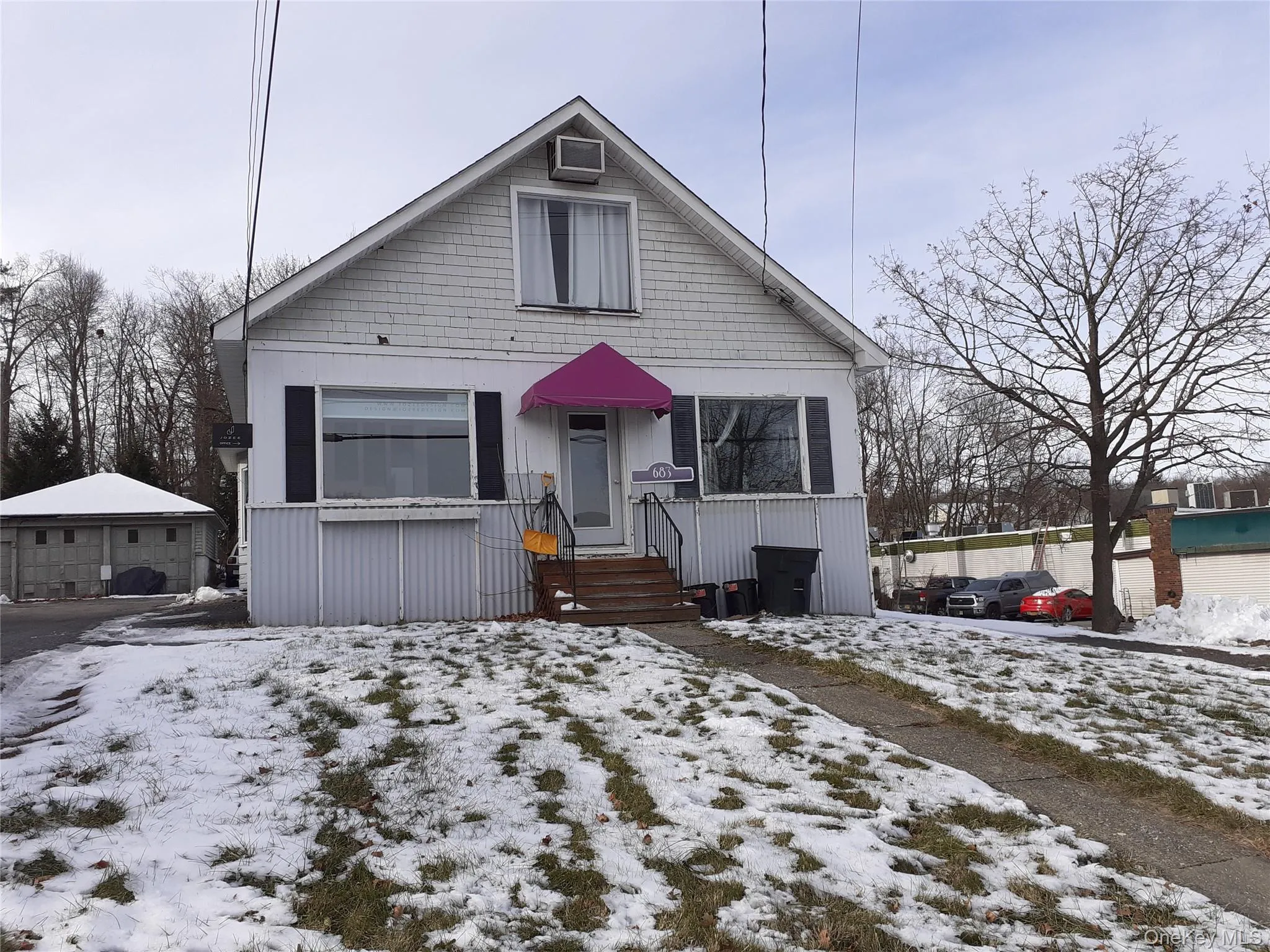 front of the property front of the property