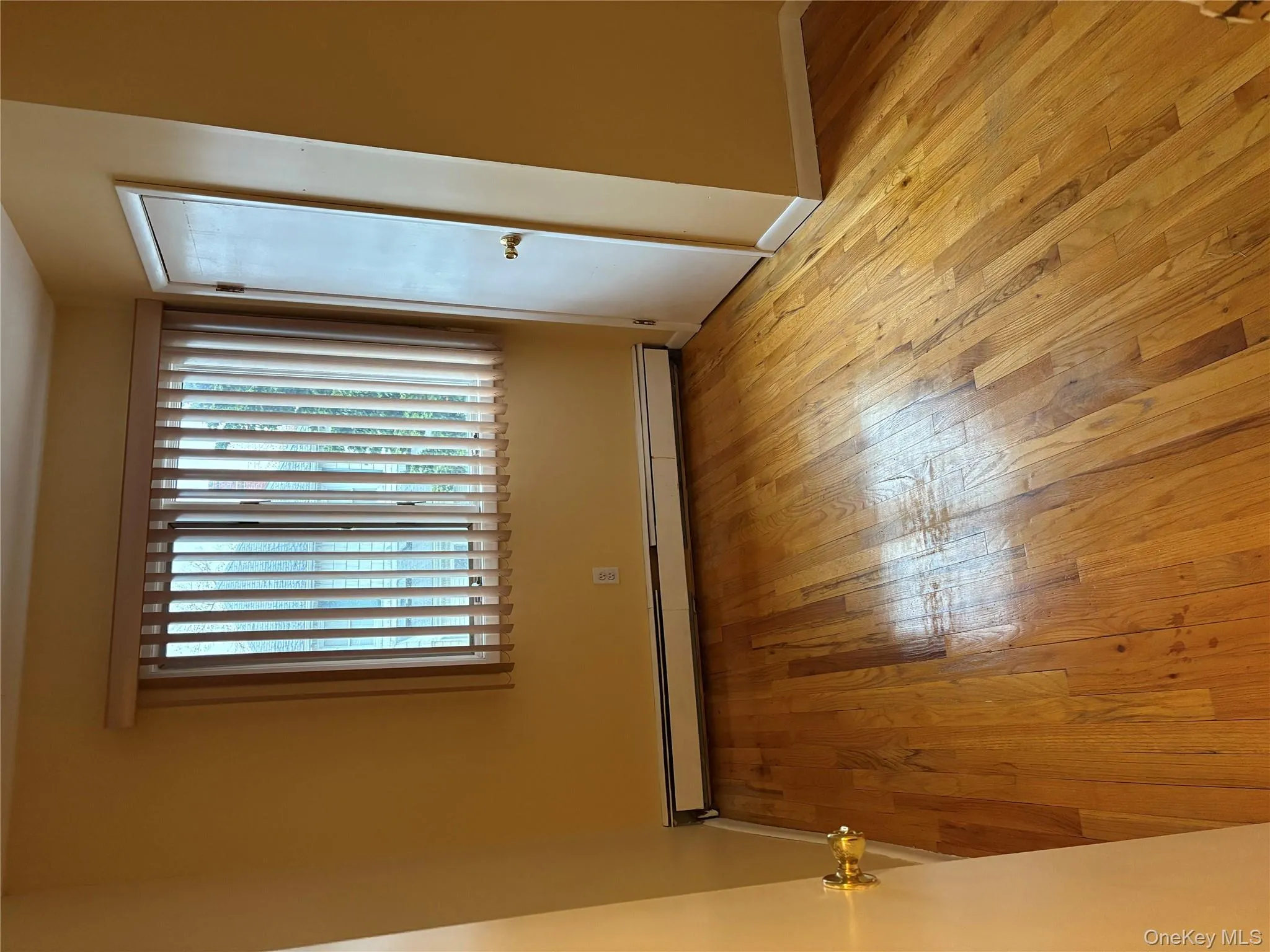 Spare room featuring a baseboard heating unit and light wood finished floors Spare room featuring a baseboard heating unit and light wood finished floors