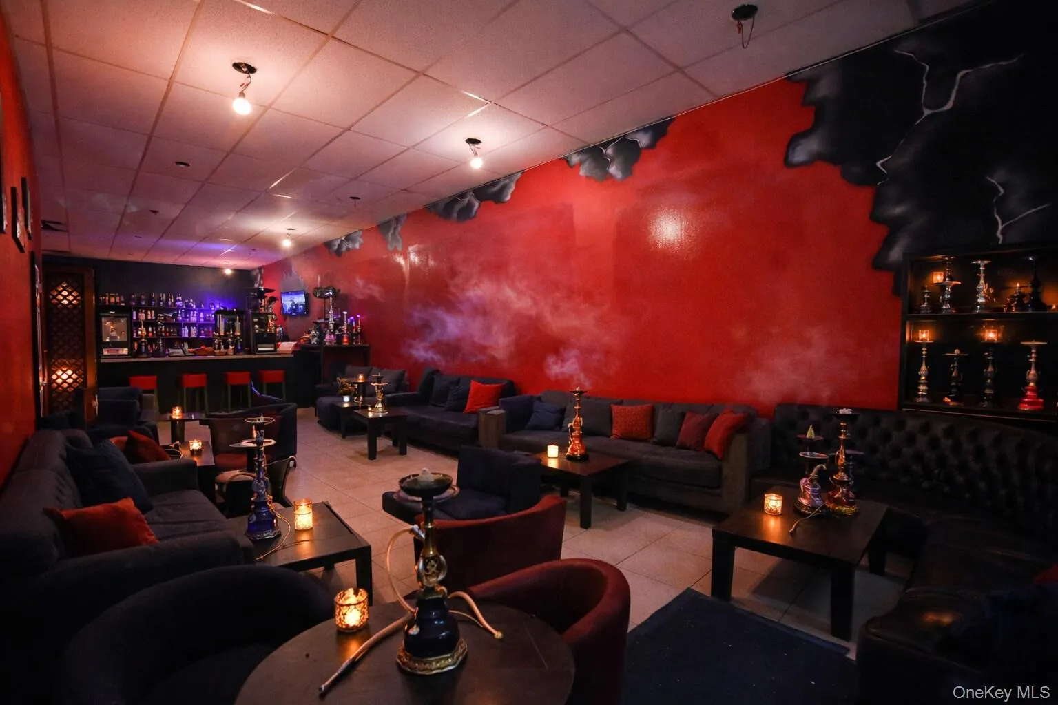 Virtually staged hookah lounge Virtually staged hookah lounge