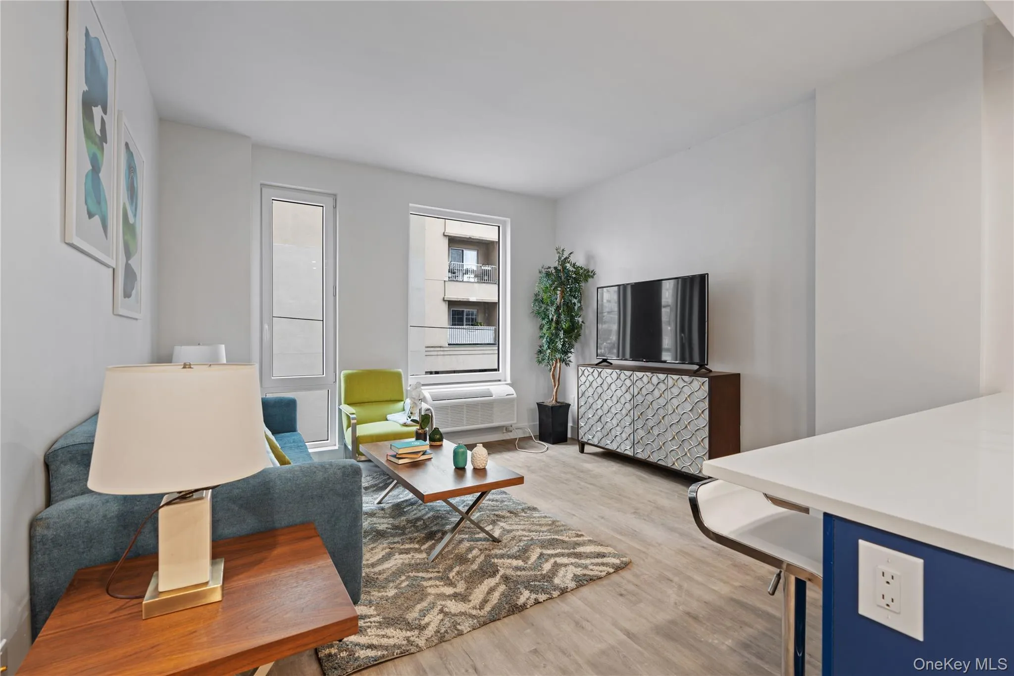 Living area featuring light wood-style floors Living area featuring light wood-style floors