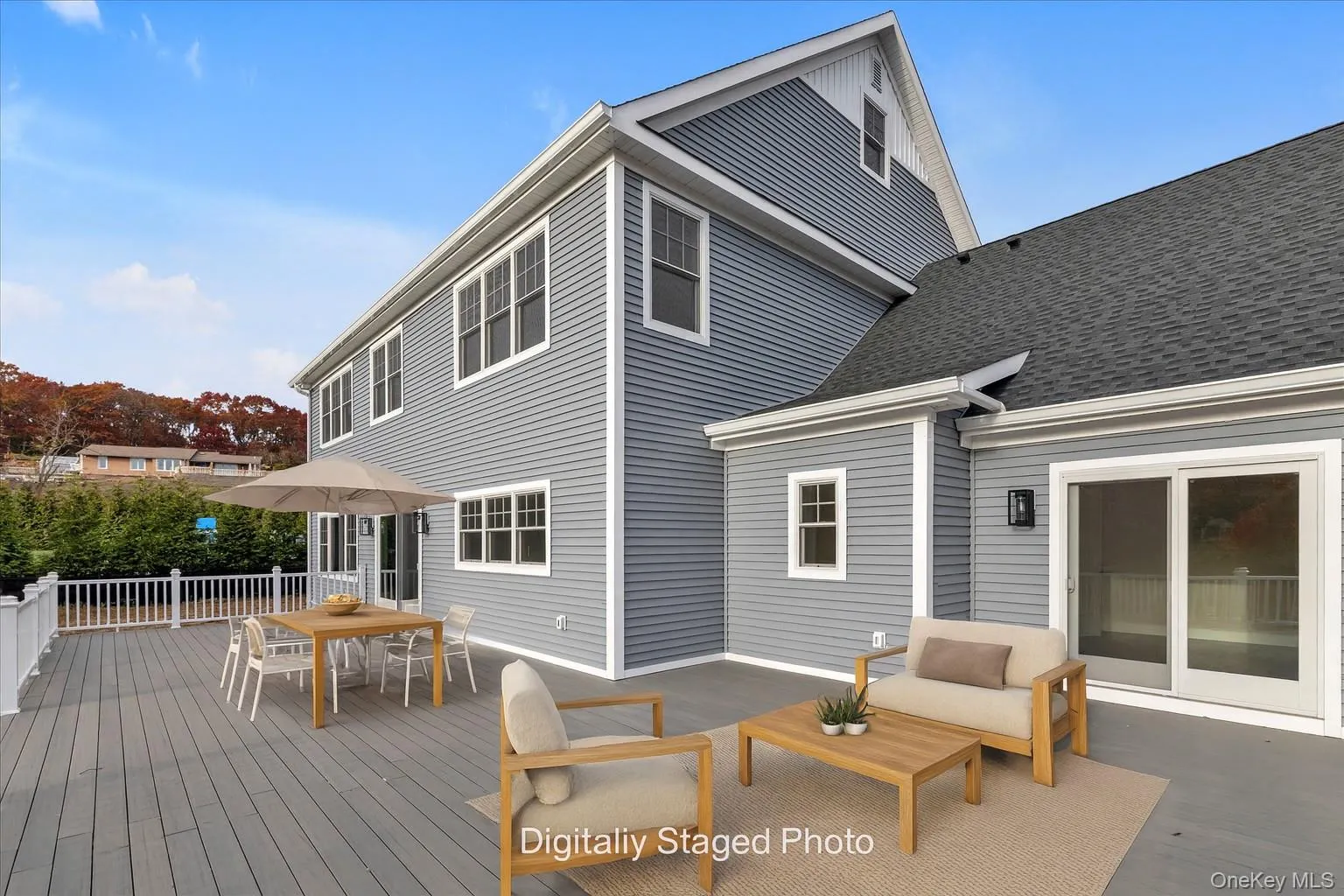 Deck featuring outdoor dining area Deck featuring outdoor dining area