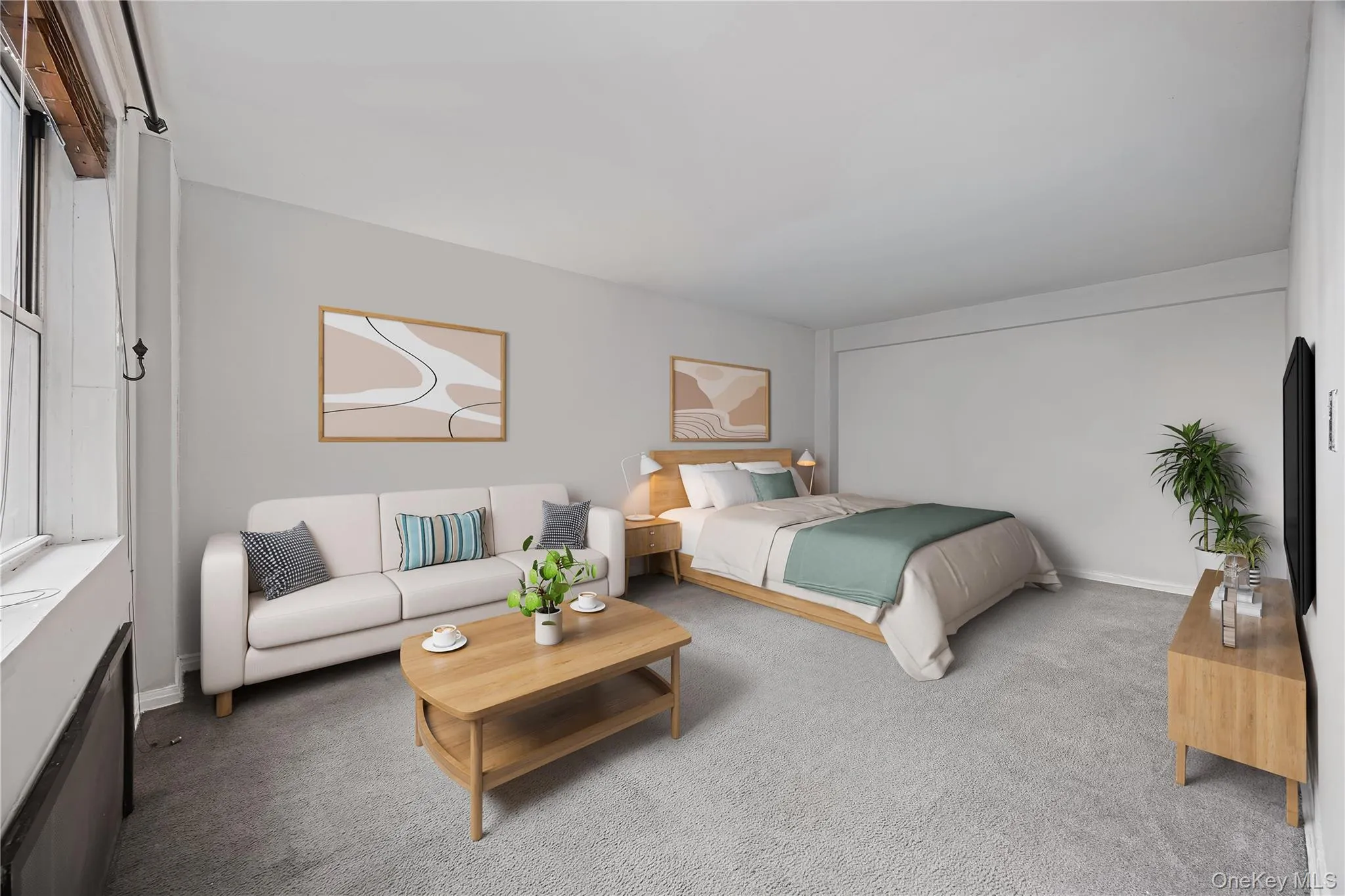 Bedroom with carpet floors Bedroom with carpet floors