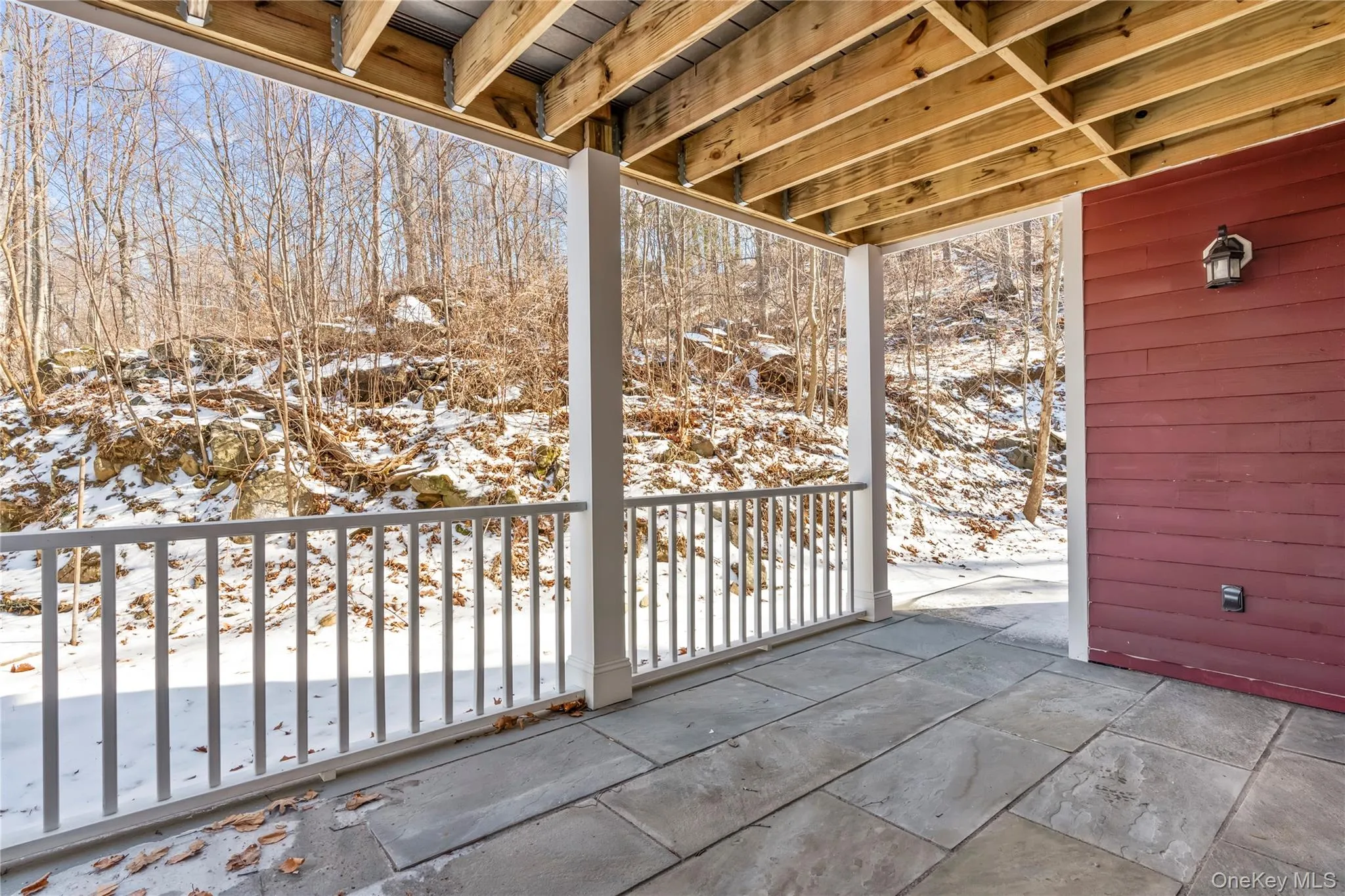 View of snow covered patio View of snow covered patio