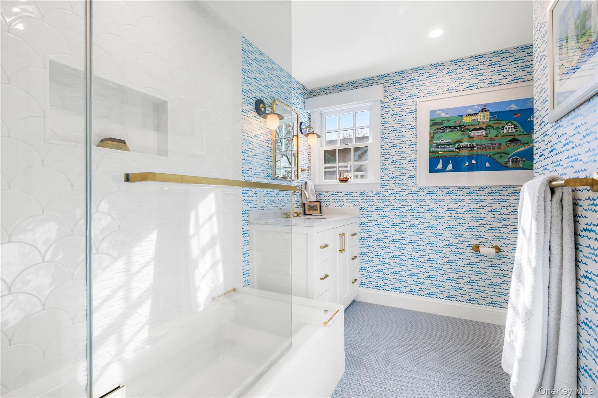 Full bath featuring vanity, shower and tub Full bath featuring vanity, shower and tub