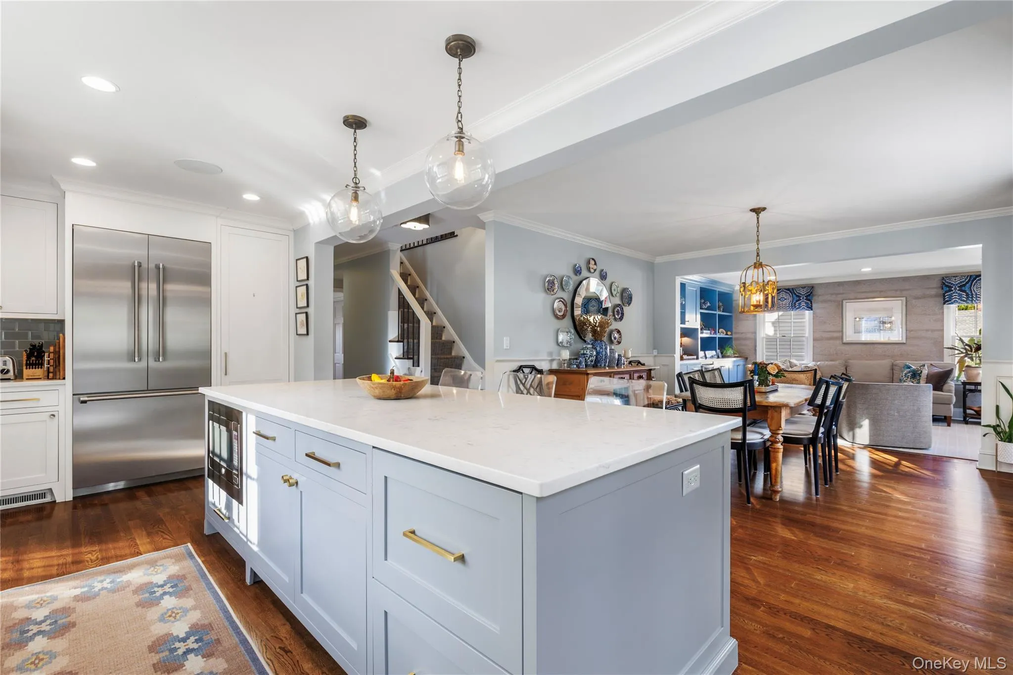 Open layout of kitchen, dining area and large family room Open layout of kitchen, dining area and large family room