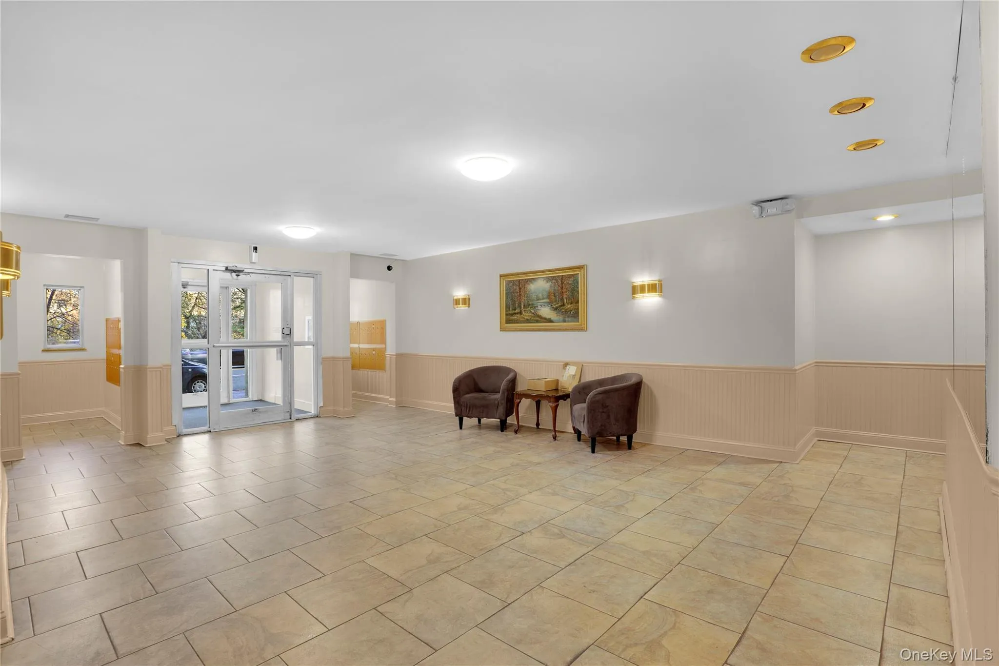 Lobby featuring wainscoting Lobby featuring wainscoting
