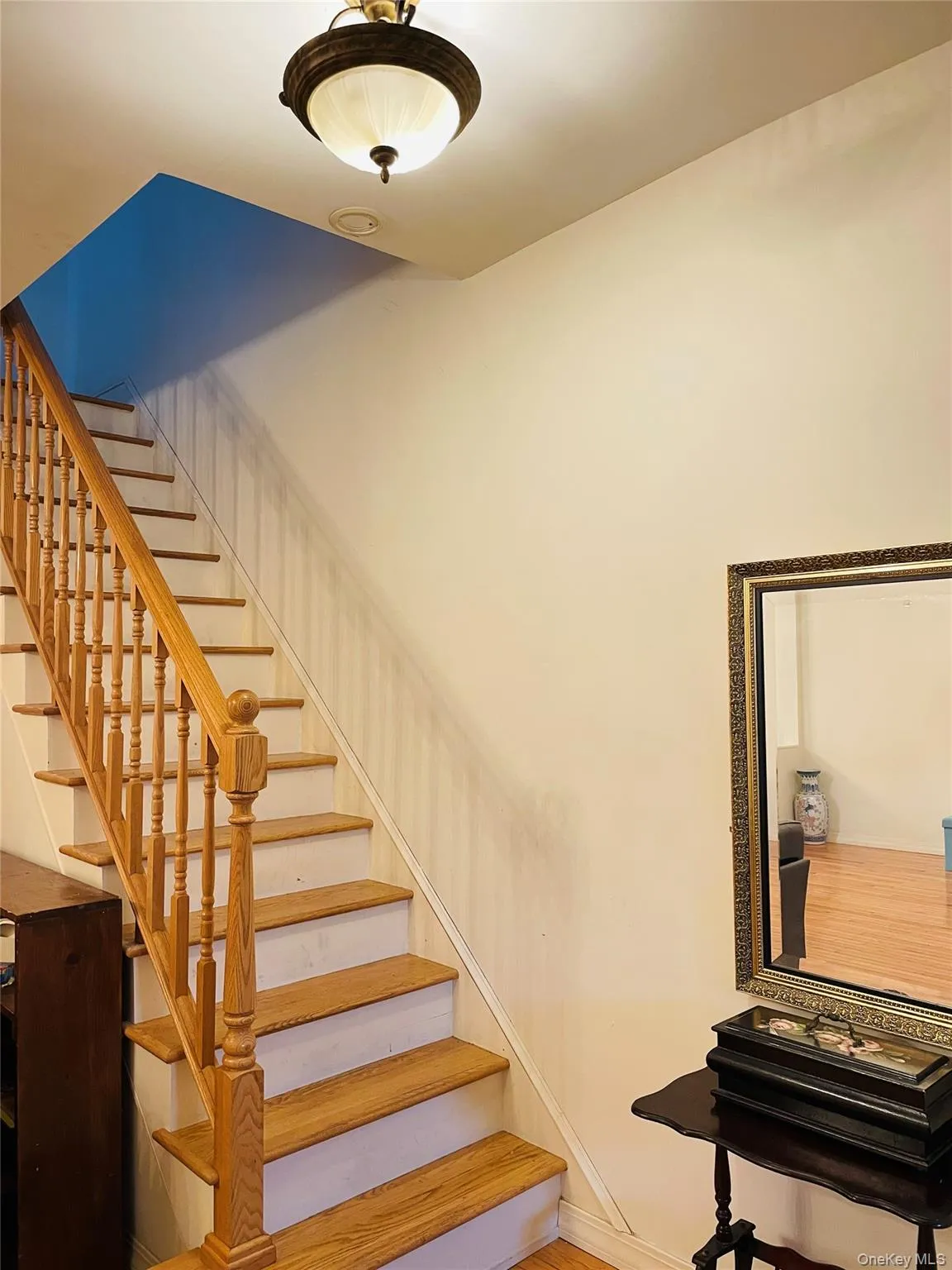 Stairway featuring baseboards Stairway featuring baseboards