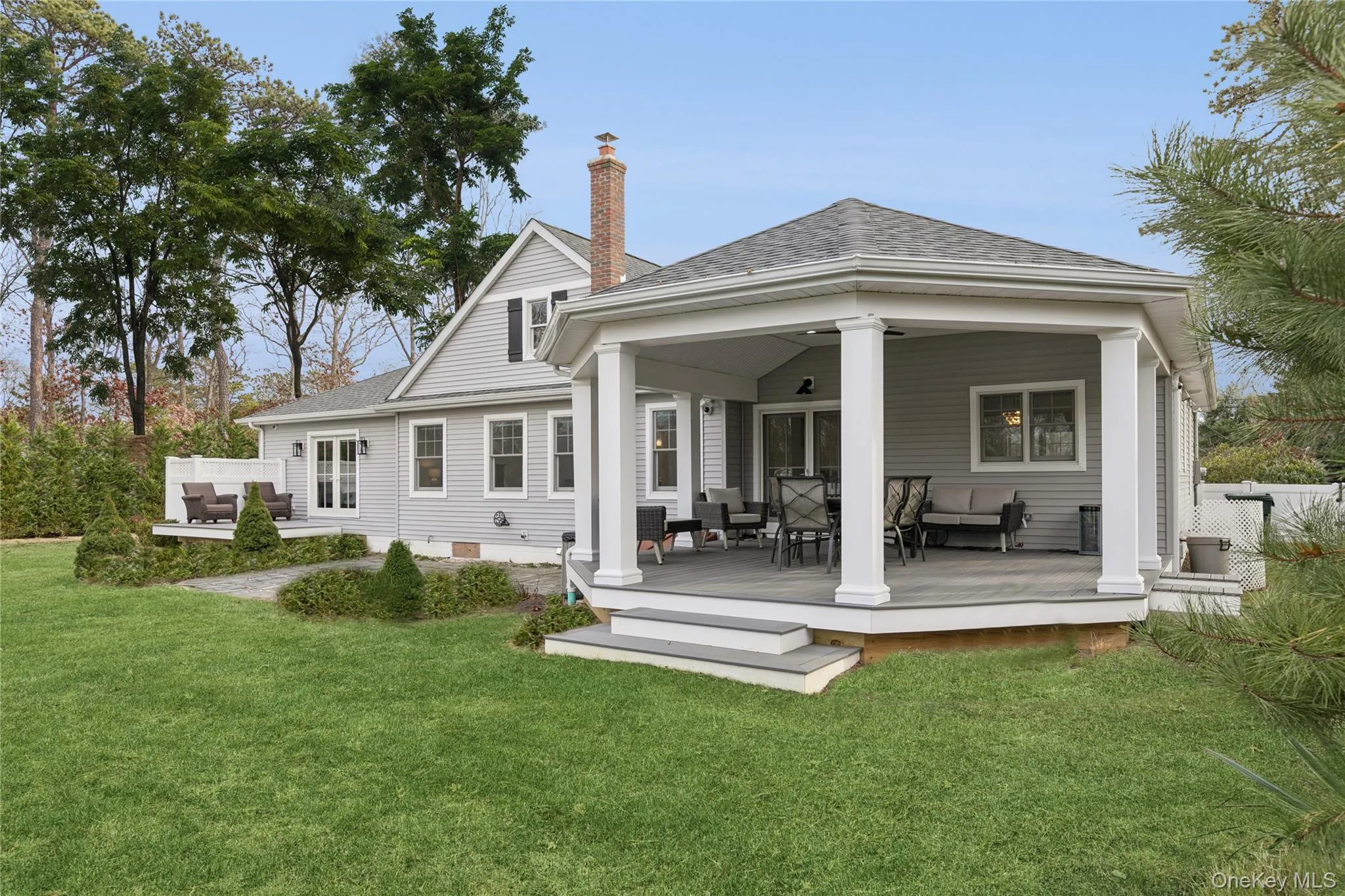 Outdoor covered porch off kitchen Outdoor covered porch off kitchen