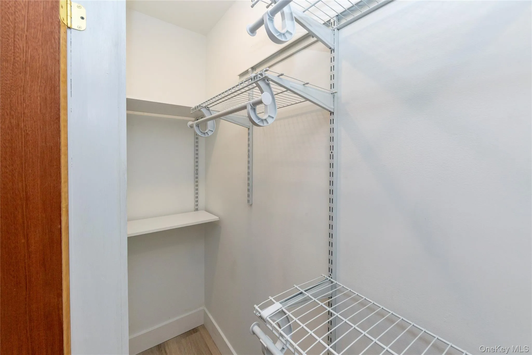 With organizers and shelving space. With organizers and shelving space.