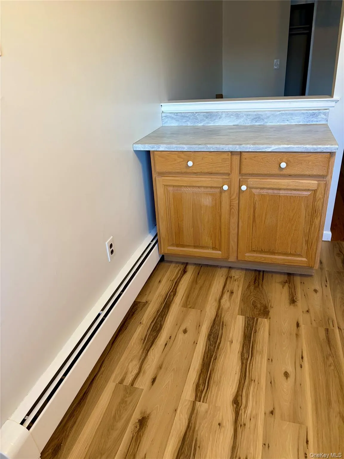 Eat-in kitchen area with new vinyl plank flooring Eat-in kitchen area with new vinyl plank flooring