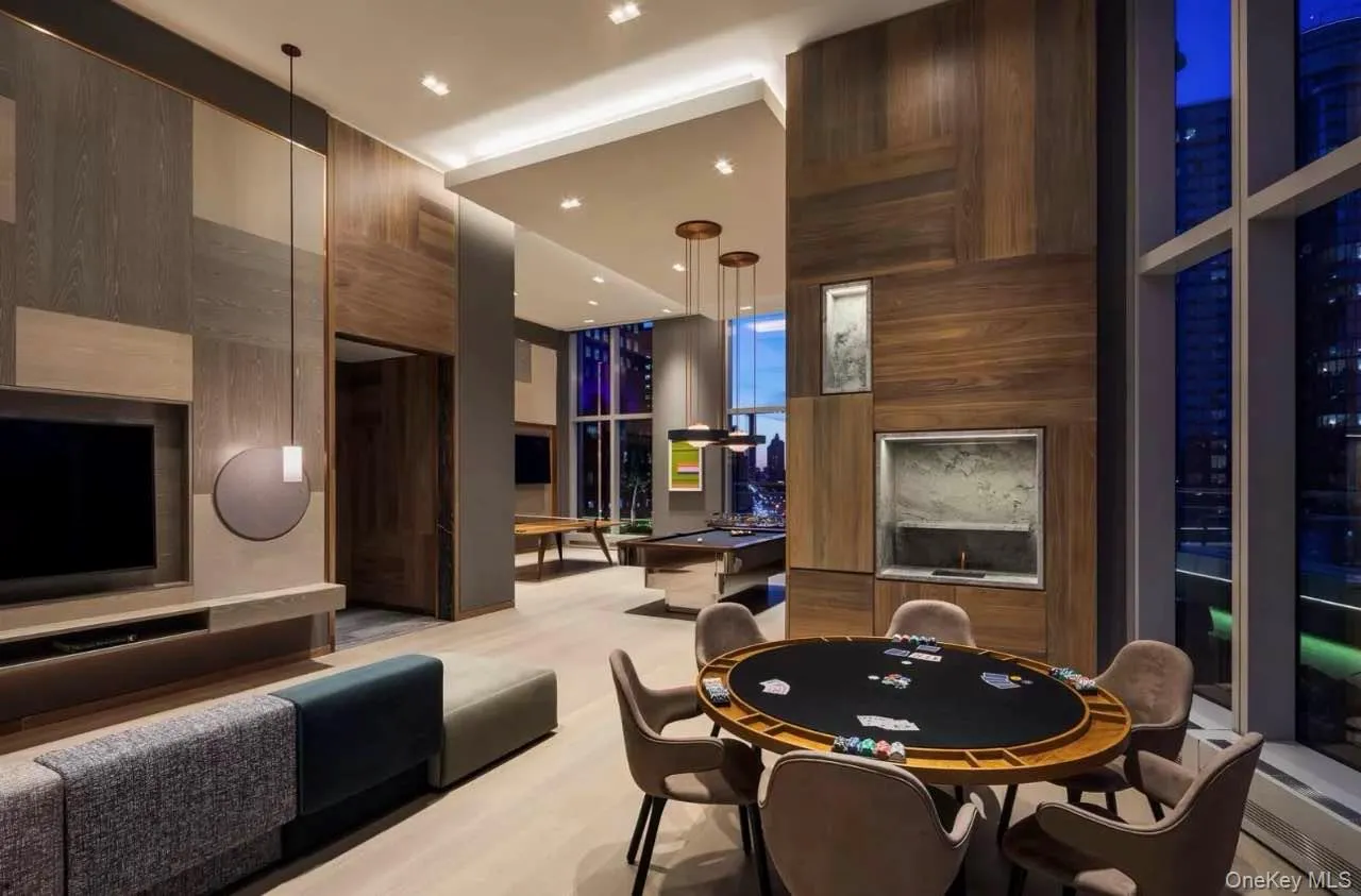 Lobby with recessed lighting Lobby with recessed lighting