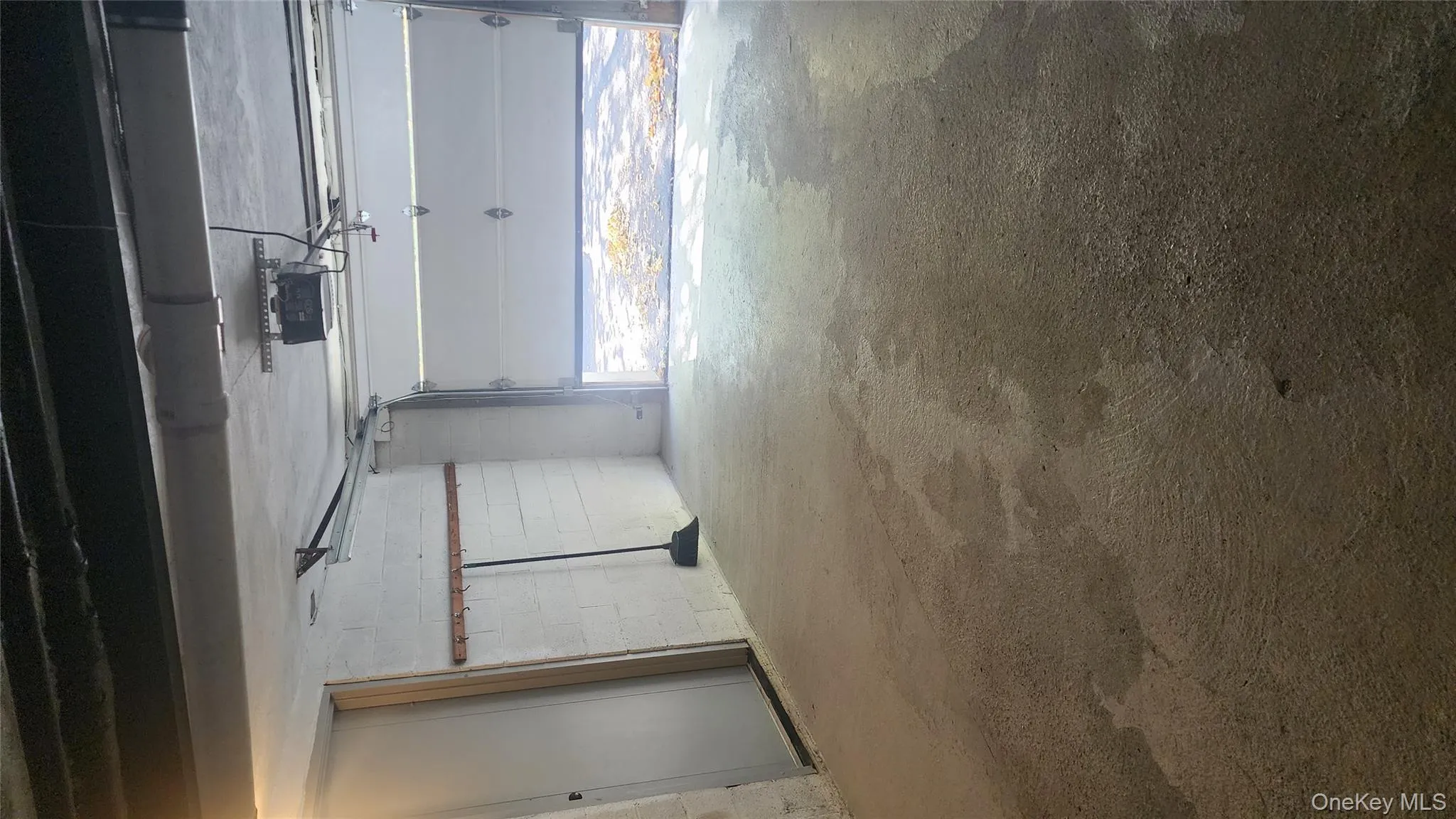 Garage with a garage door opener Garage with a garage door opener