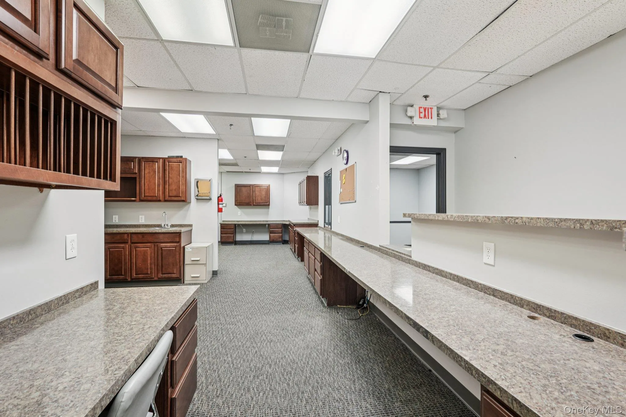 Kitchen with a drop ceiling Kitchen with a drop ceiling