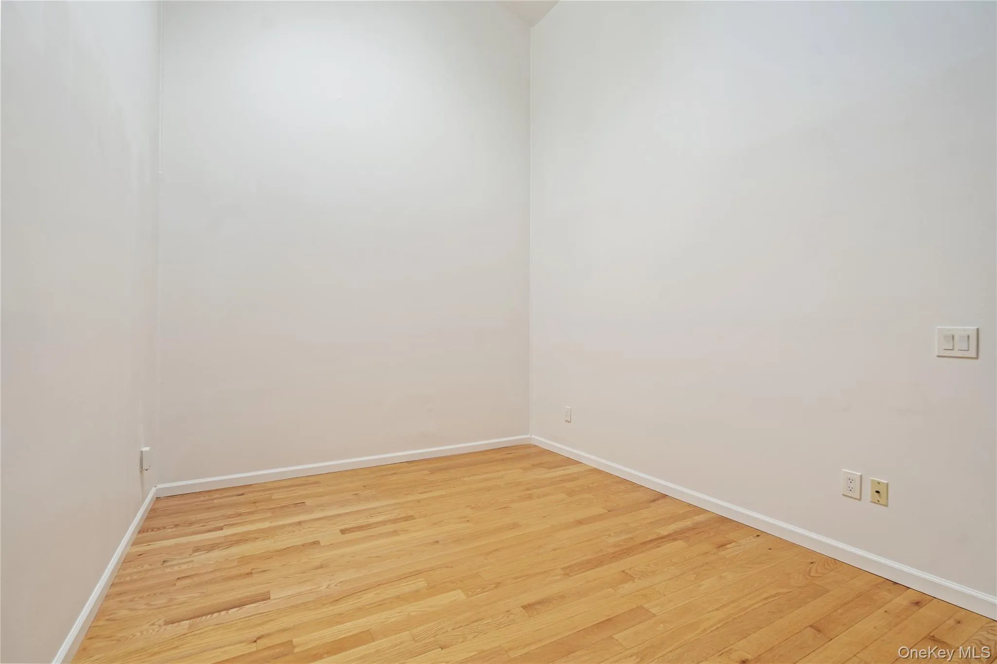 Unfurnished room featuring light wood-style flooring and baseboards Unfurnished room featuring light wood-style flooring and baseboards