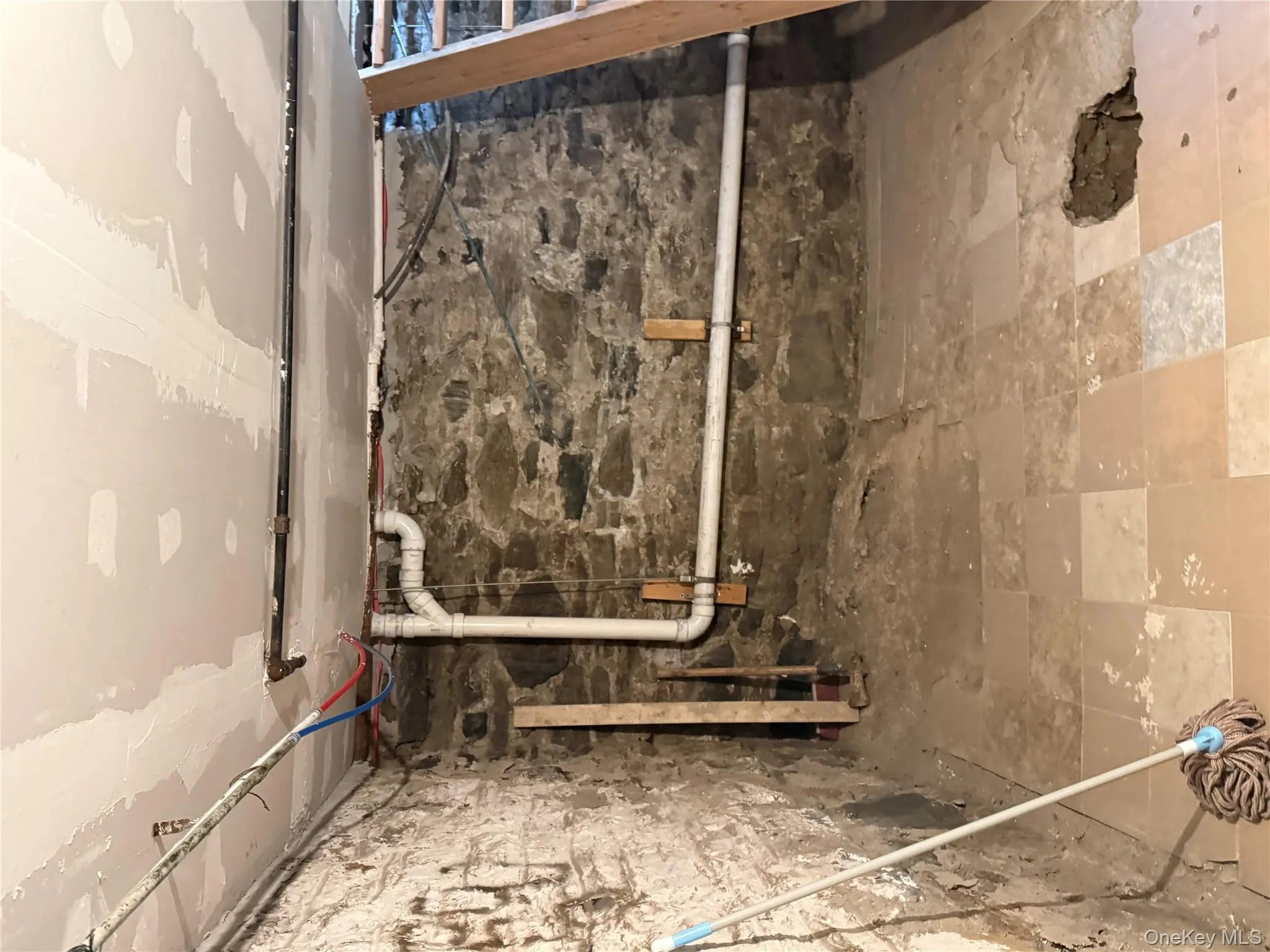 View of unfinished basement View of unfinished basement