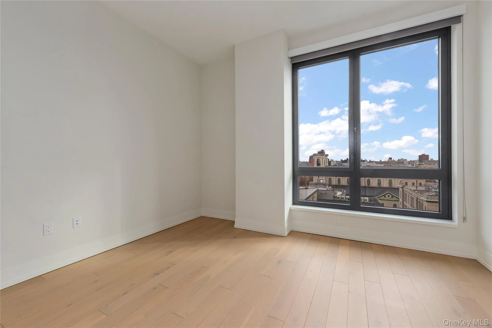 Unfurnished room featuring light wood-style floors and baseboards Unfurnished room featuring light wood-style floors and baseboards