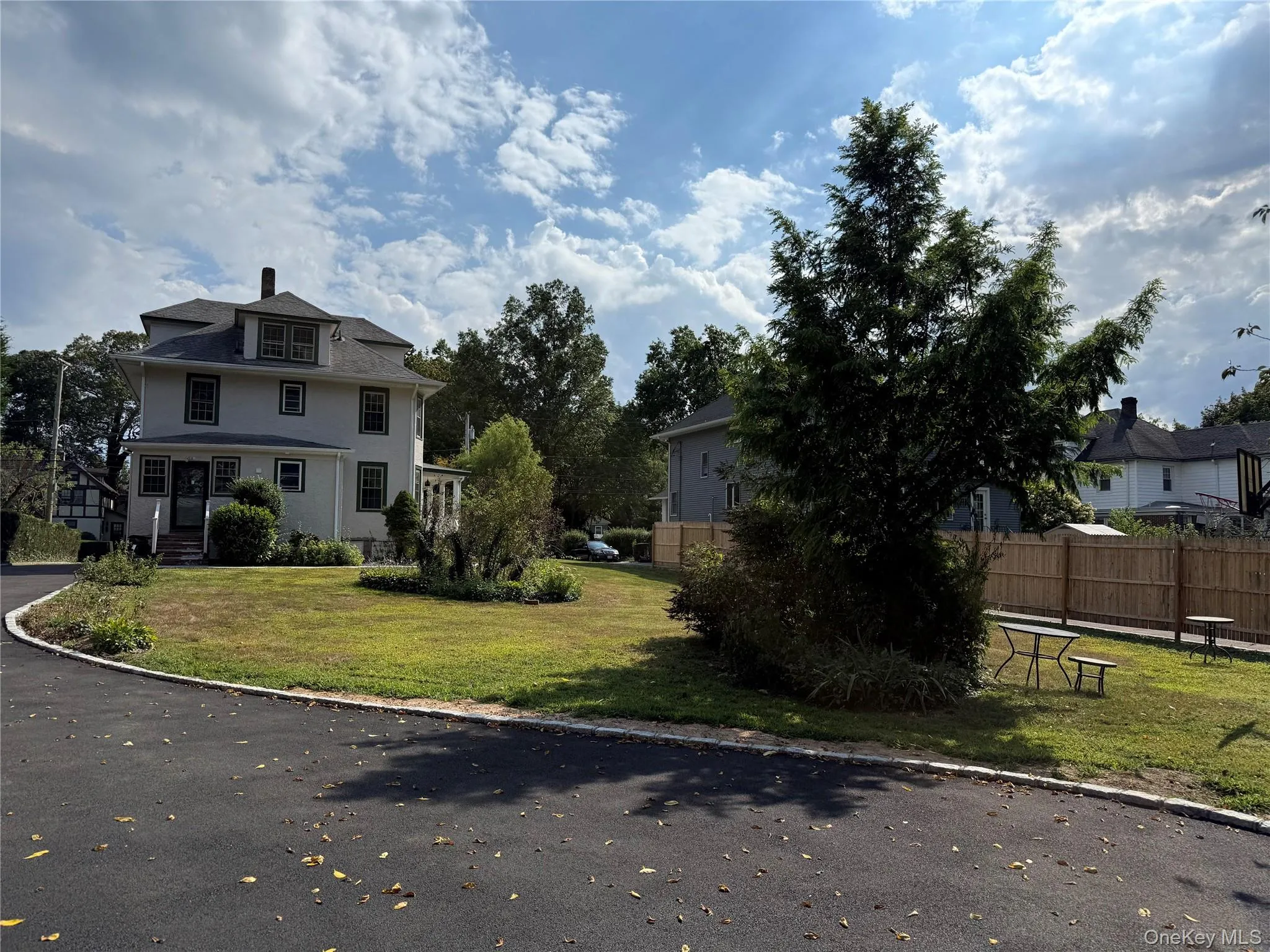 American foursquare style home with a chimney American foursquare style home with a chimney