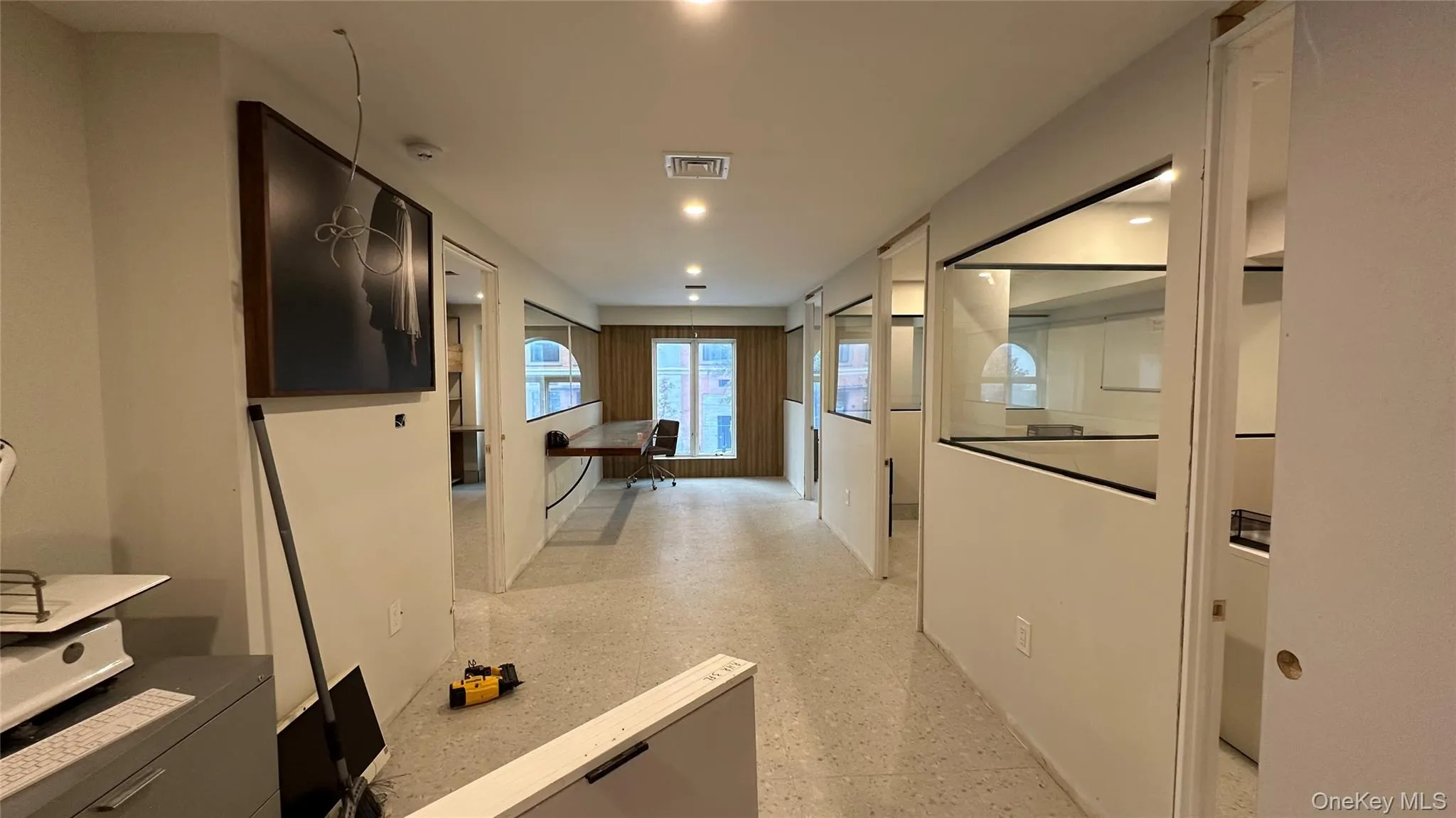 Hall featuring recessed lighting Hall featuring recessed lighting