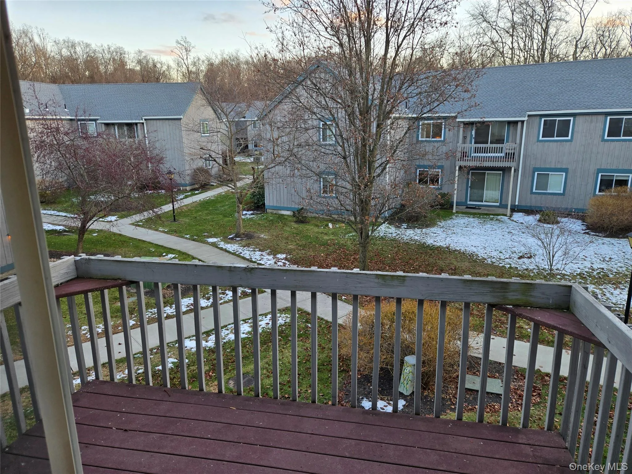 Wooden deck with a yard Wooden deck with a yard
