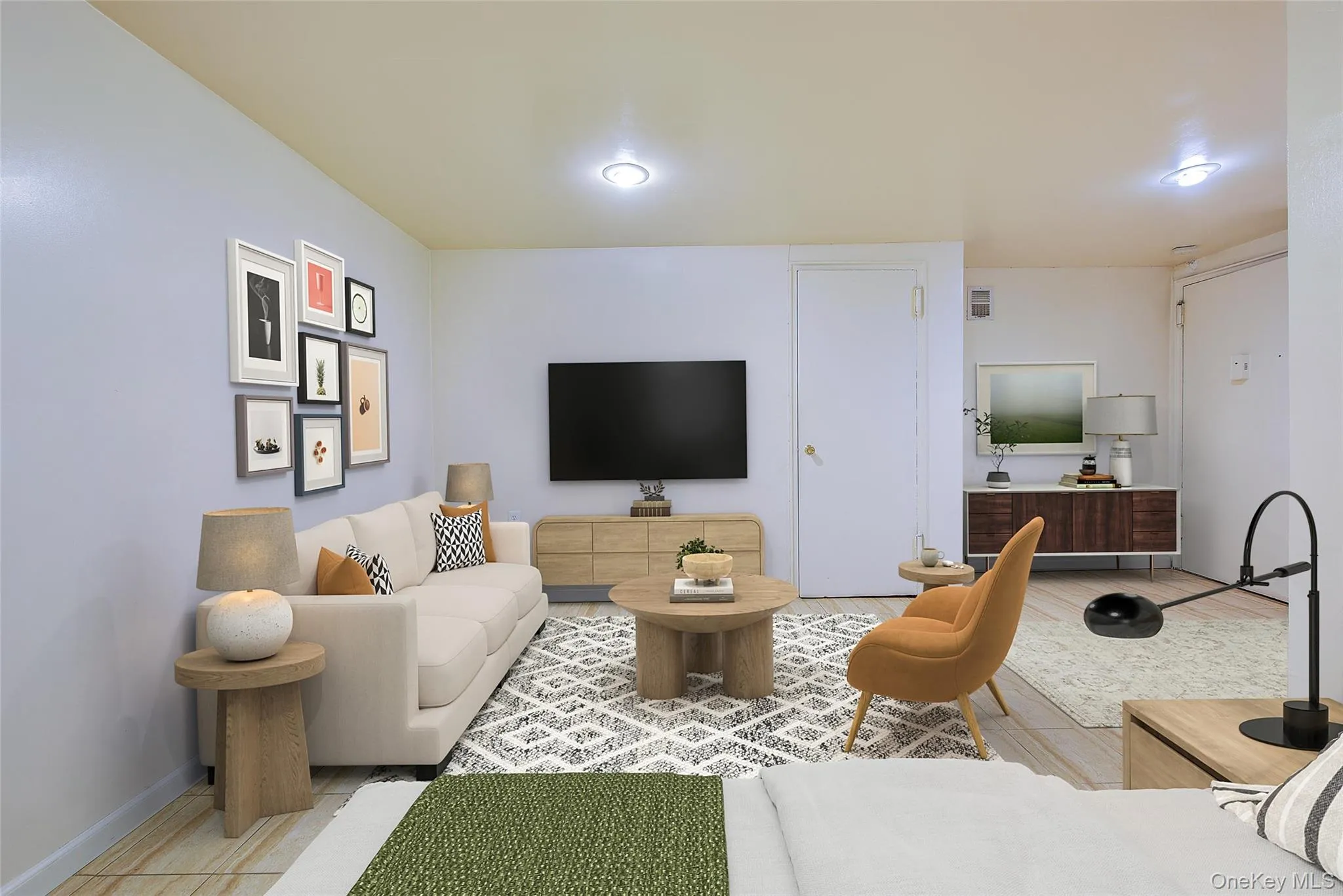 Living room with baseboards Living room with baseboards