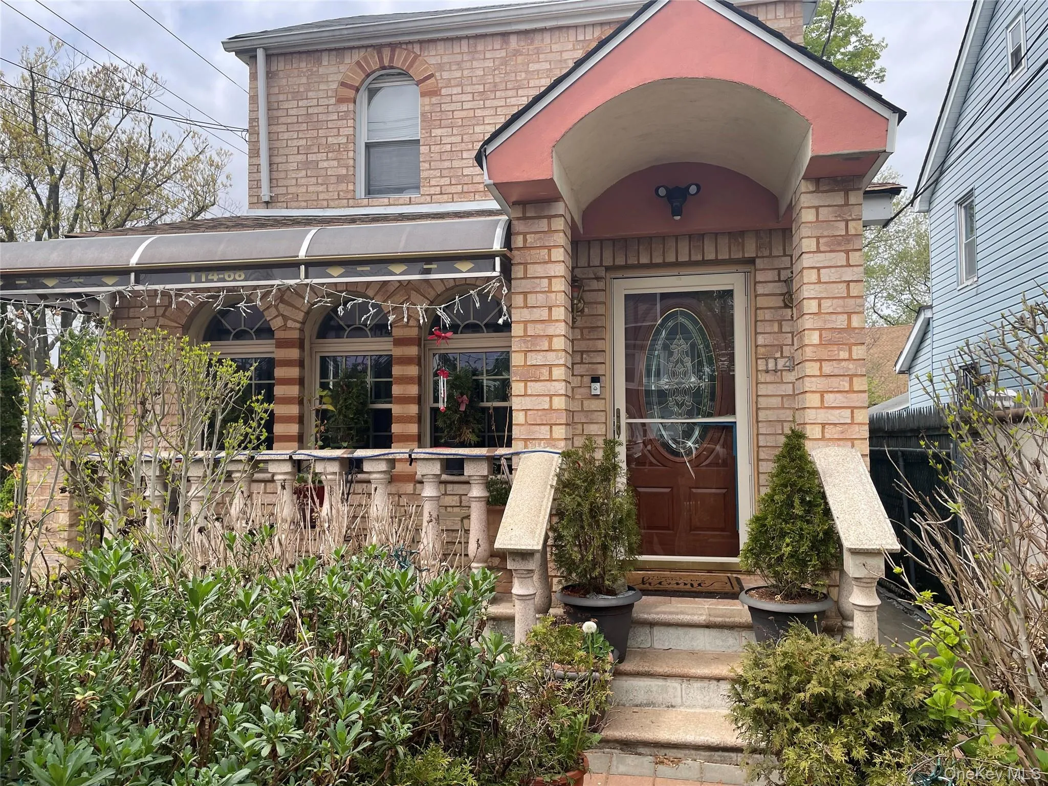 View of exterior entry featuring brick siding View of exterior entry featuring brick siding