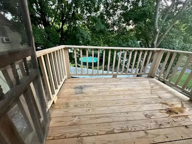 Private back porch off of kitchen Private back porch off of kitchen