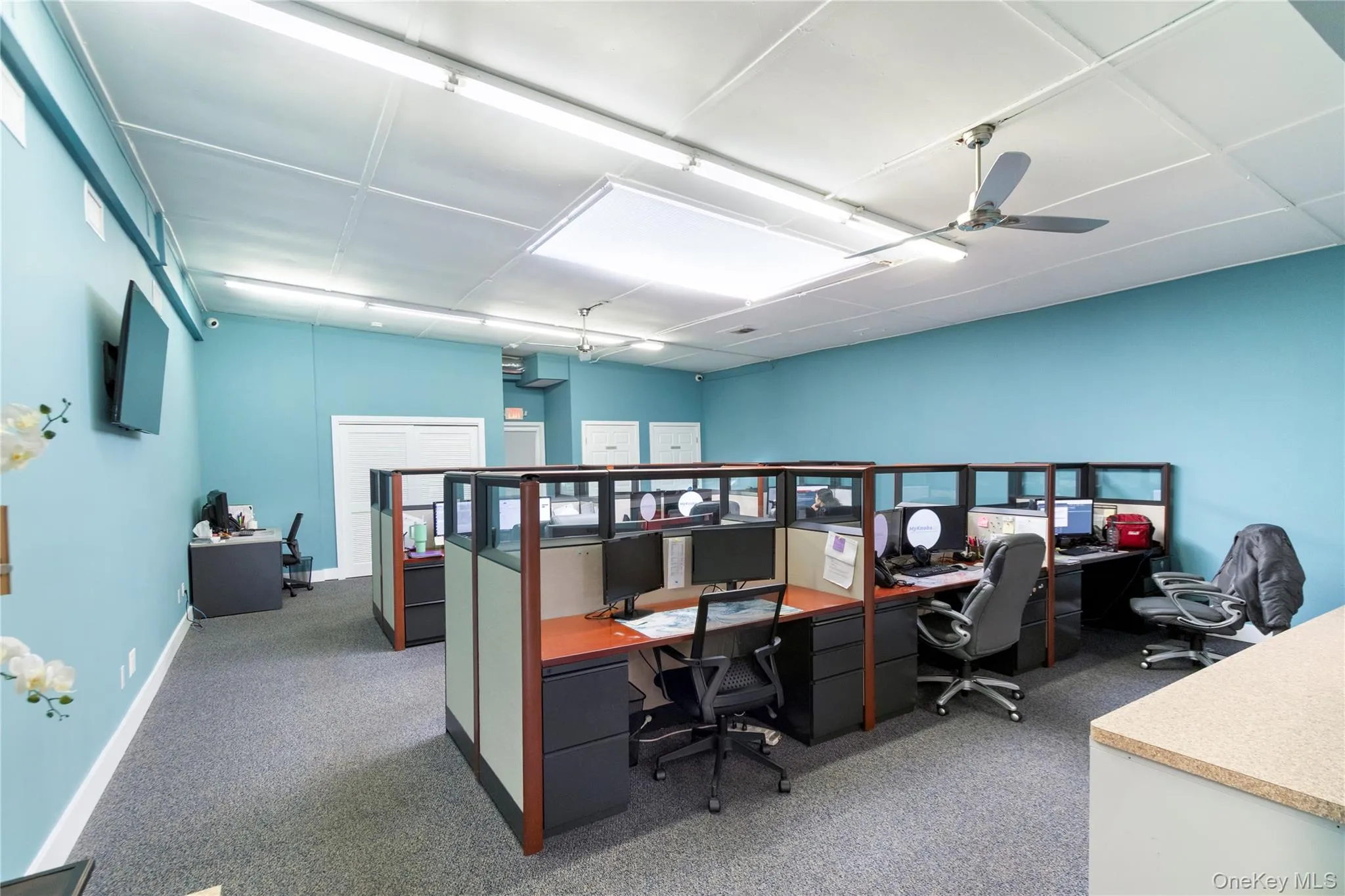 Home office with ceiling fan Home office with ceiling fan