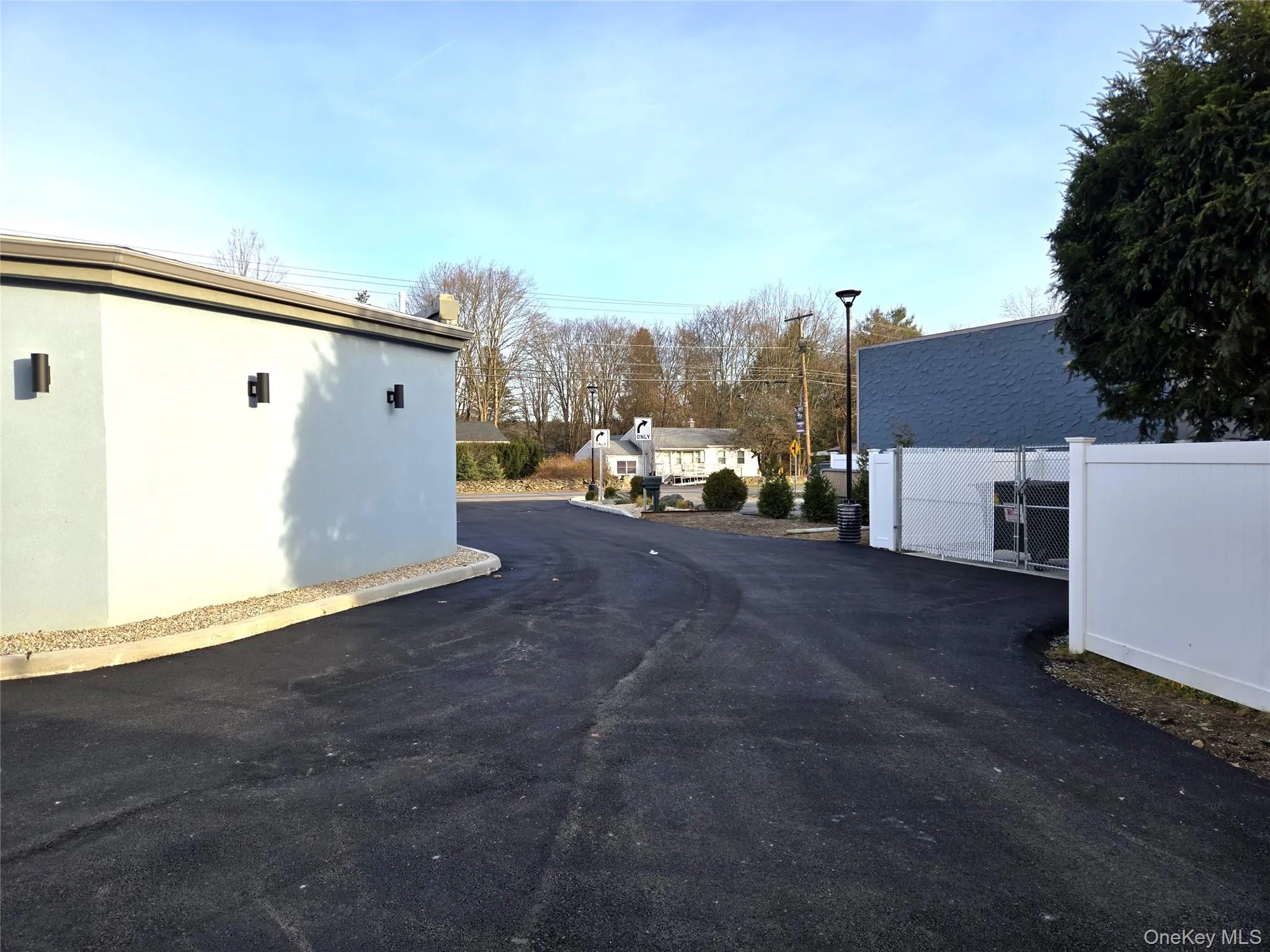 View of road featuring street lighting View of road featuring street lighting