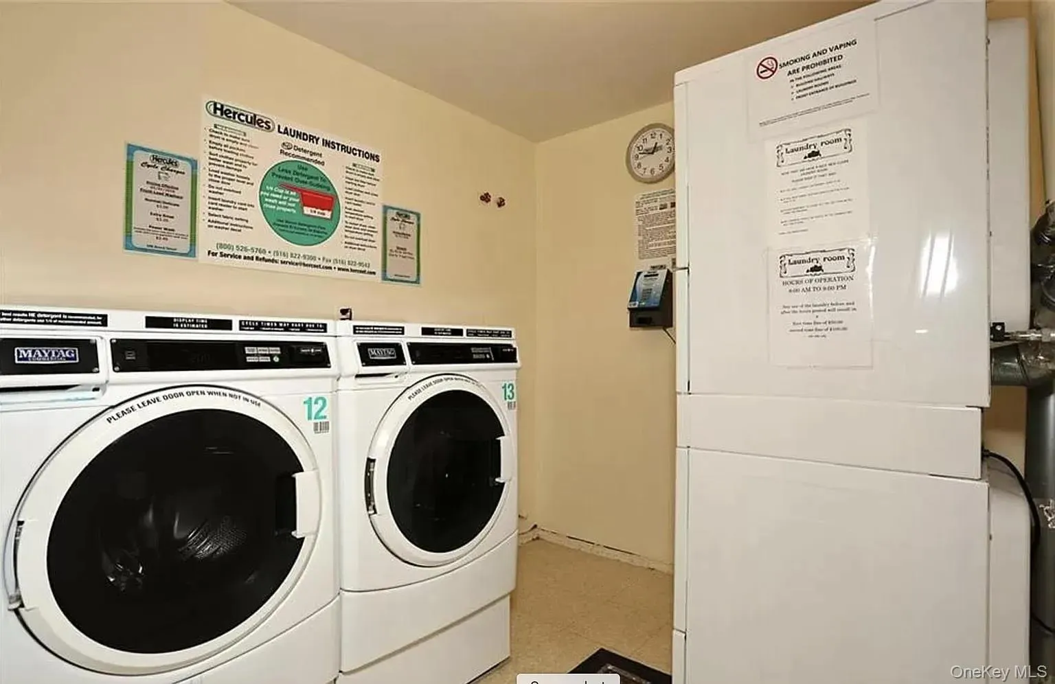 Community laundry room in basement Community laundry room in basement