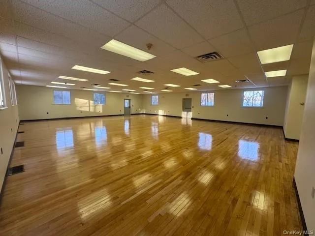 Newly finished hardwood floors. Newly finished hardwood floors.