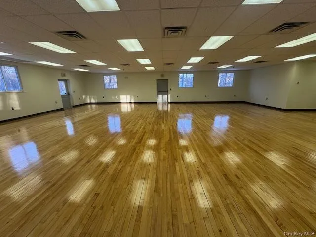 Newly finished hardwood floors. Newly finished hardwood floors.