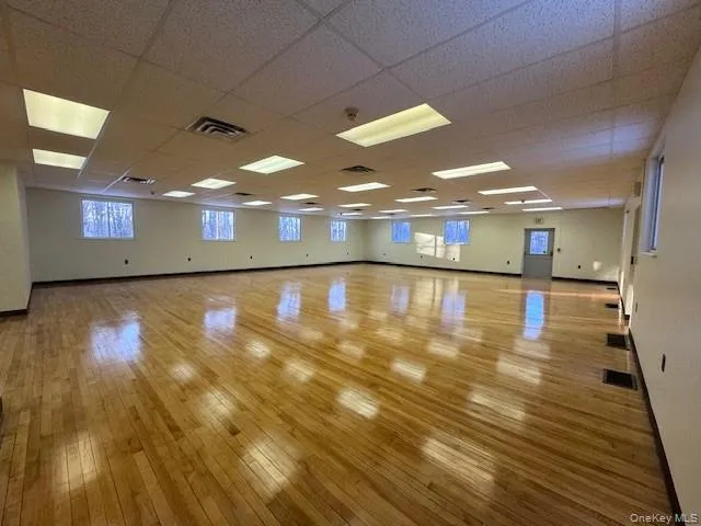 Newly finished hardwood floors. Newly finished hardwood floors.