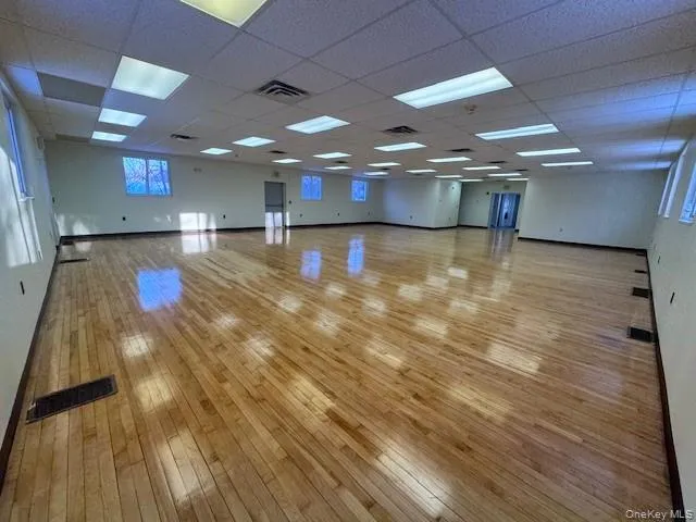 Newly finished hardwood floors. Newly finished hardwood floors.