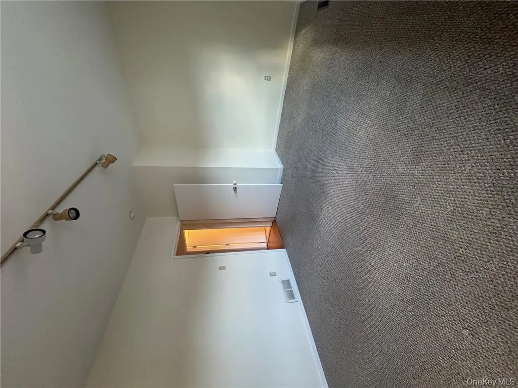 Spare room featuring track lighting and carpet floors Spare room featuring track lighting and carpet floors