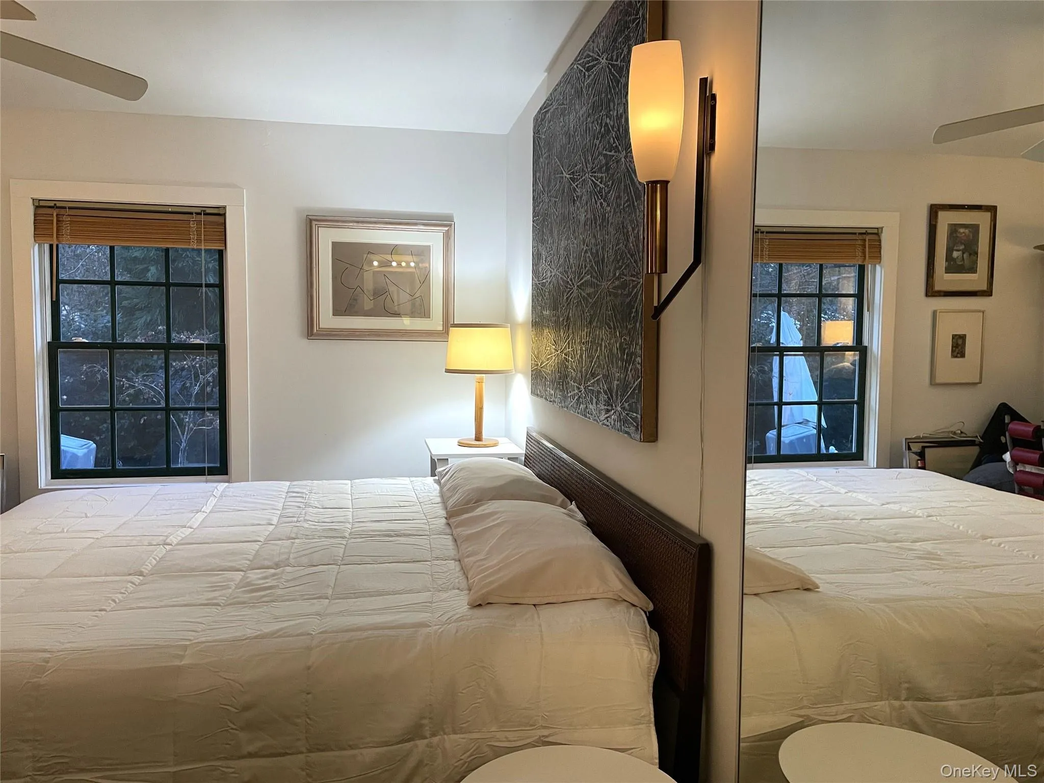 Bedroom featuring a ceiling fan