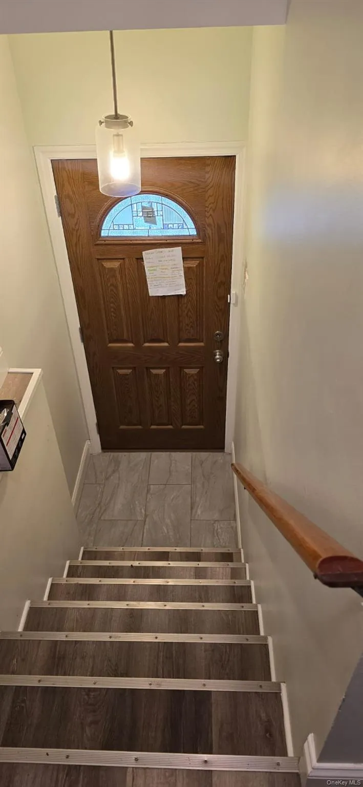 Stairway with marble finish flooring Stairway with marble finish flooring