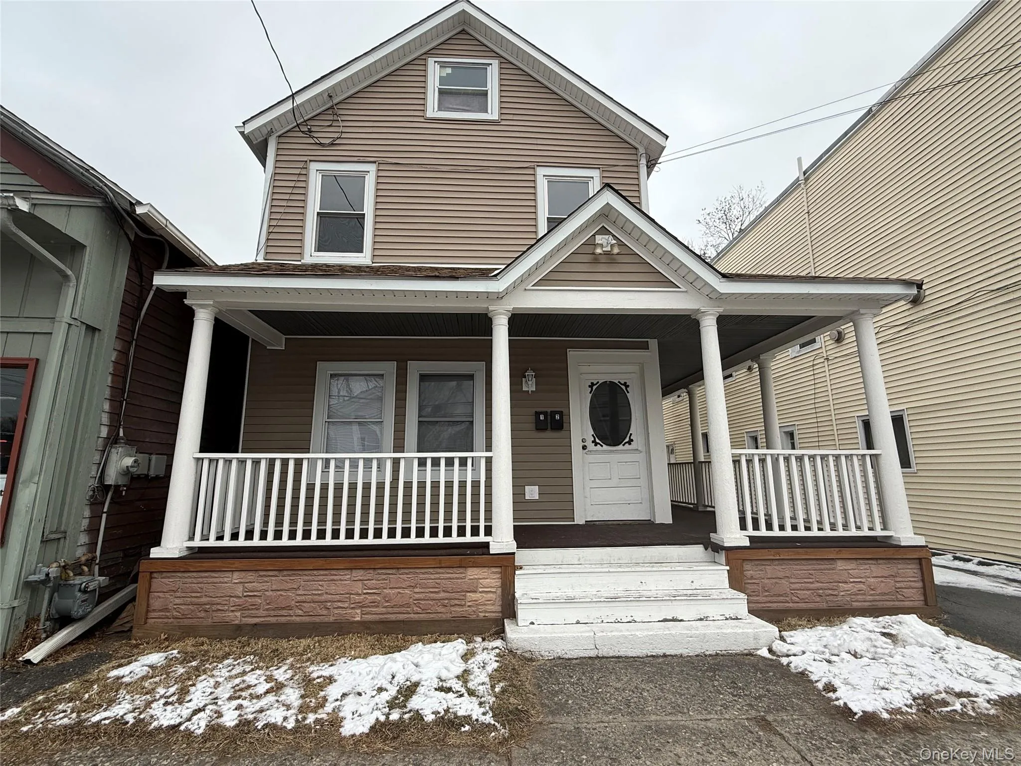 View of front of home featuring covered porch View of front of home featuring covered porch