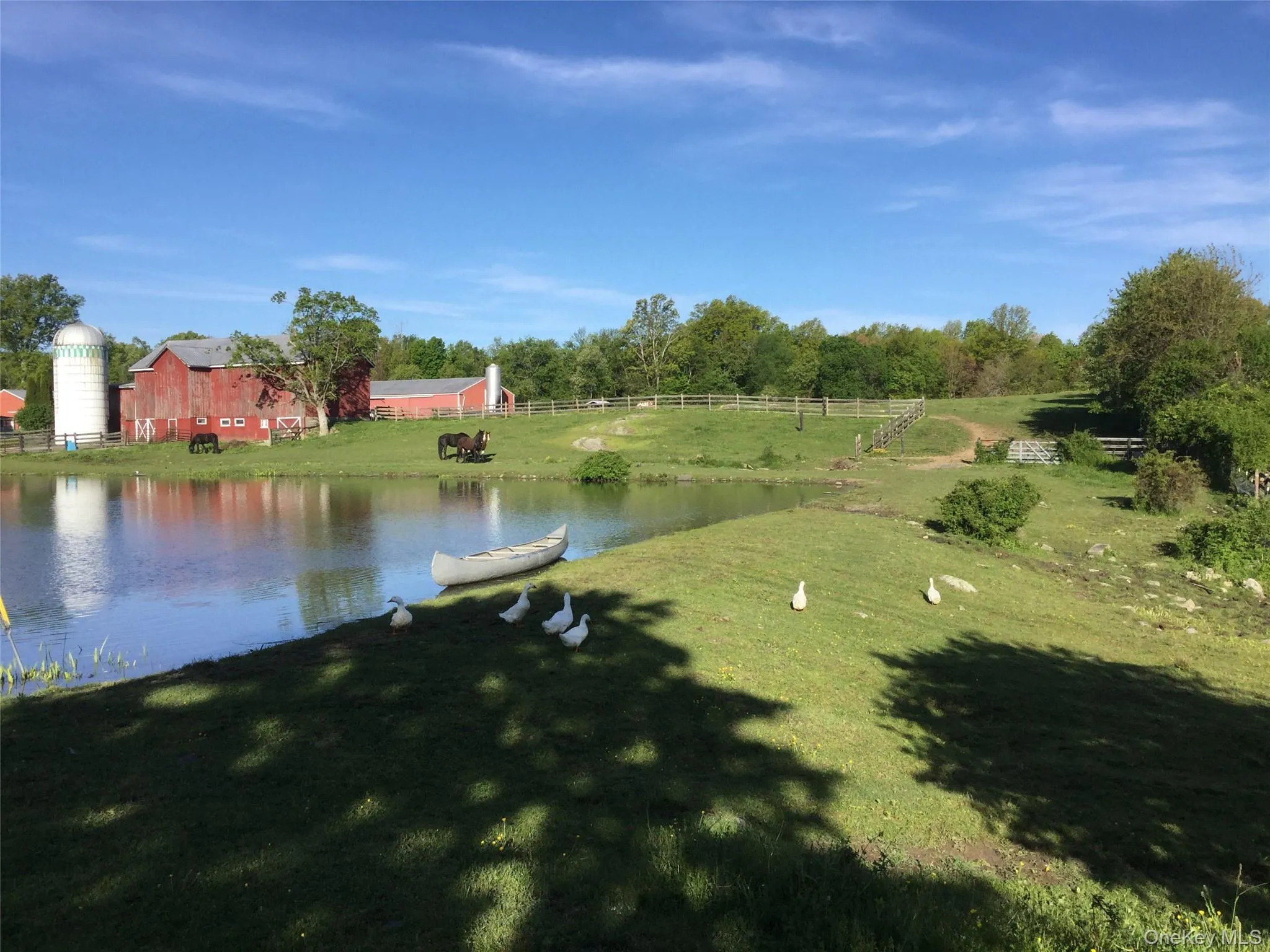 Water view with rural landscape and a pastoral area Water view with rural landscape and a pastoral area