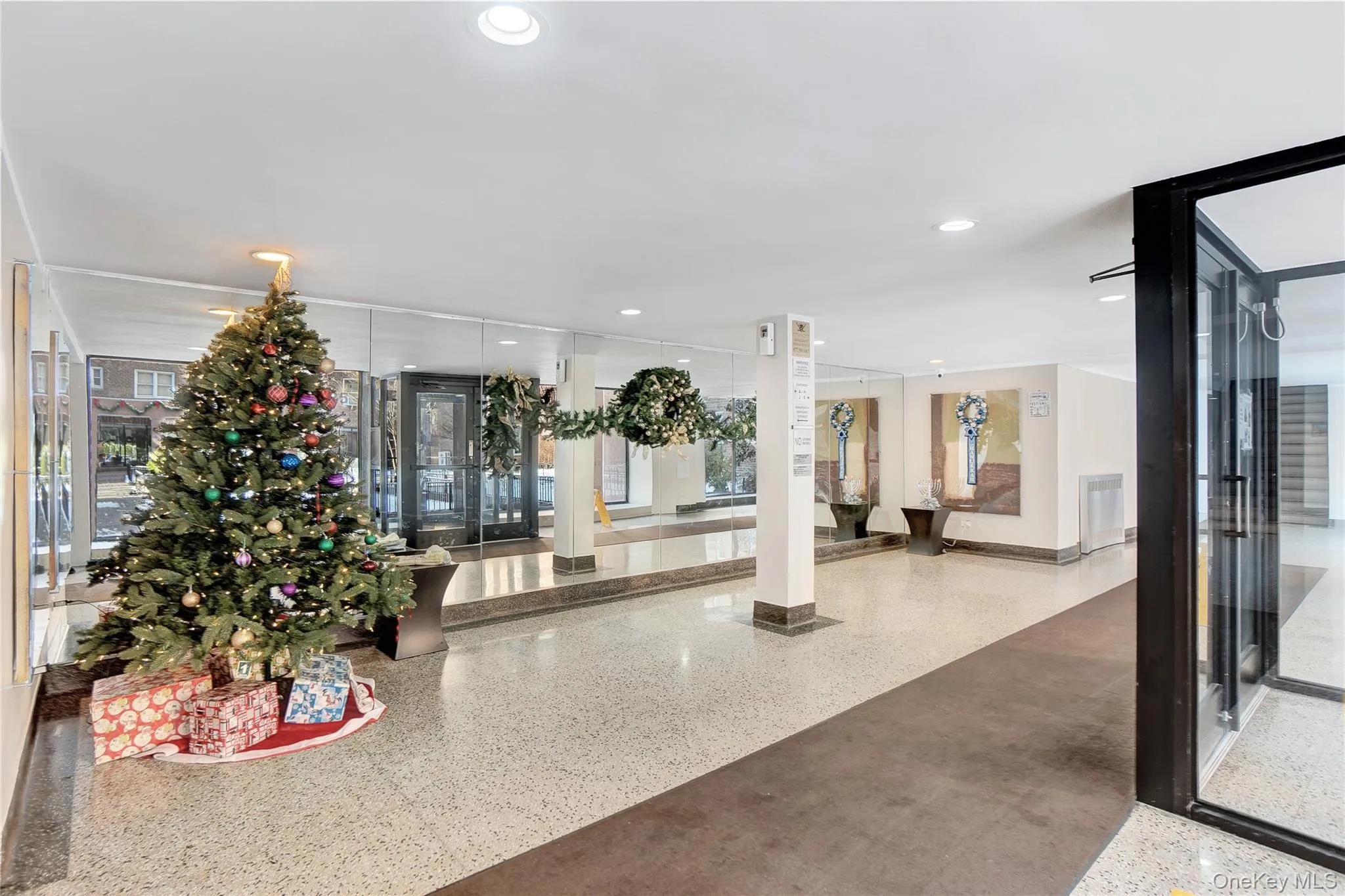 Community lobby with recessed lighting Community lobby with recessed lighting