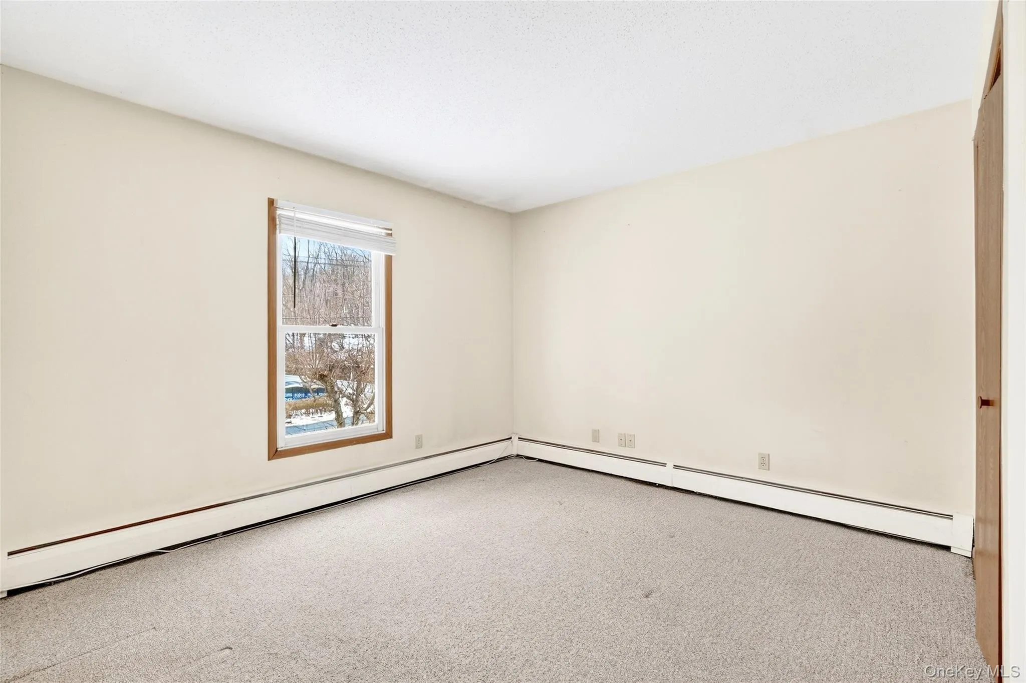 bed room featuring a baseboard heating unit bed room featuring a baseboard heating unit