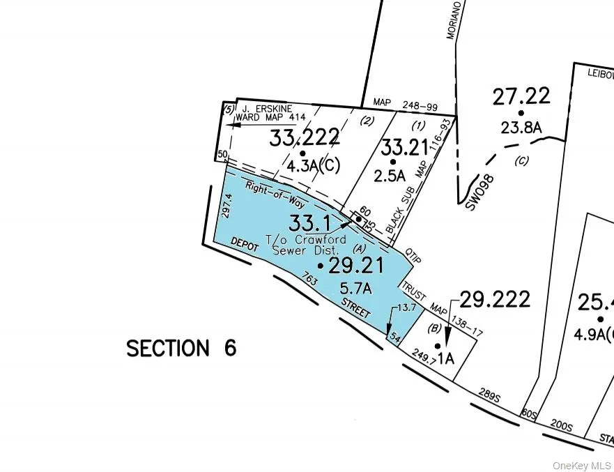 Map showing property parcels Map showing property parcels