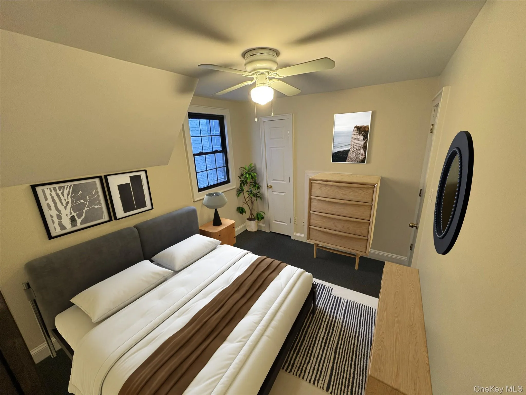 Bedroom featuring a ceiling fan and baseboards Bedroom featuring a ceiling fan and baseboards