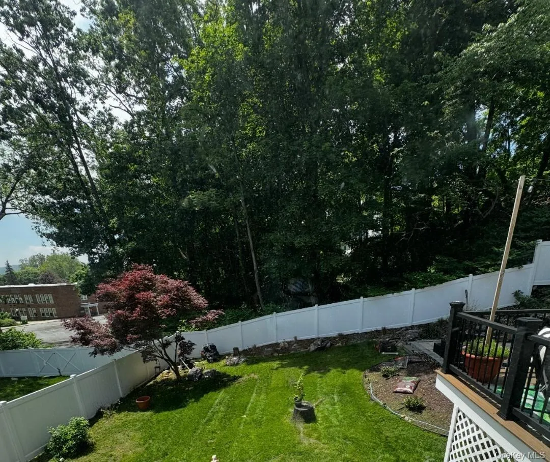 Fenced backyard featuring a deck Fenced backyard featuring a deck