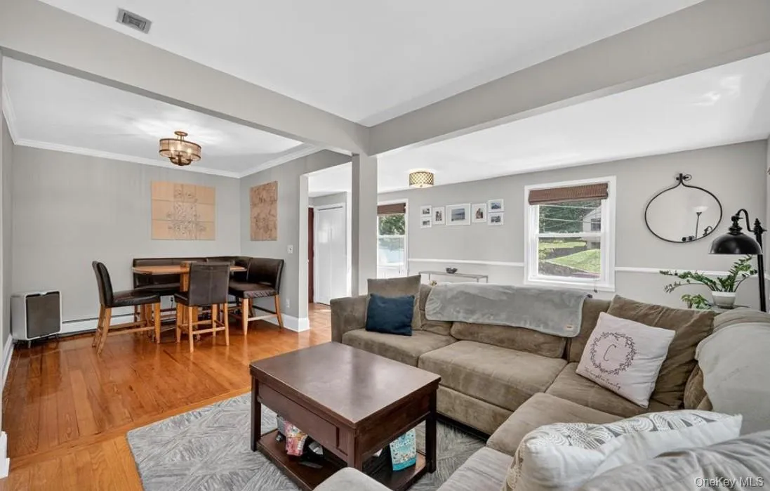 The hardwood floors gleam The hardwood floors gleam