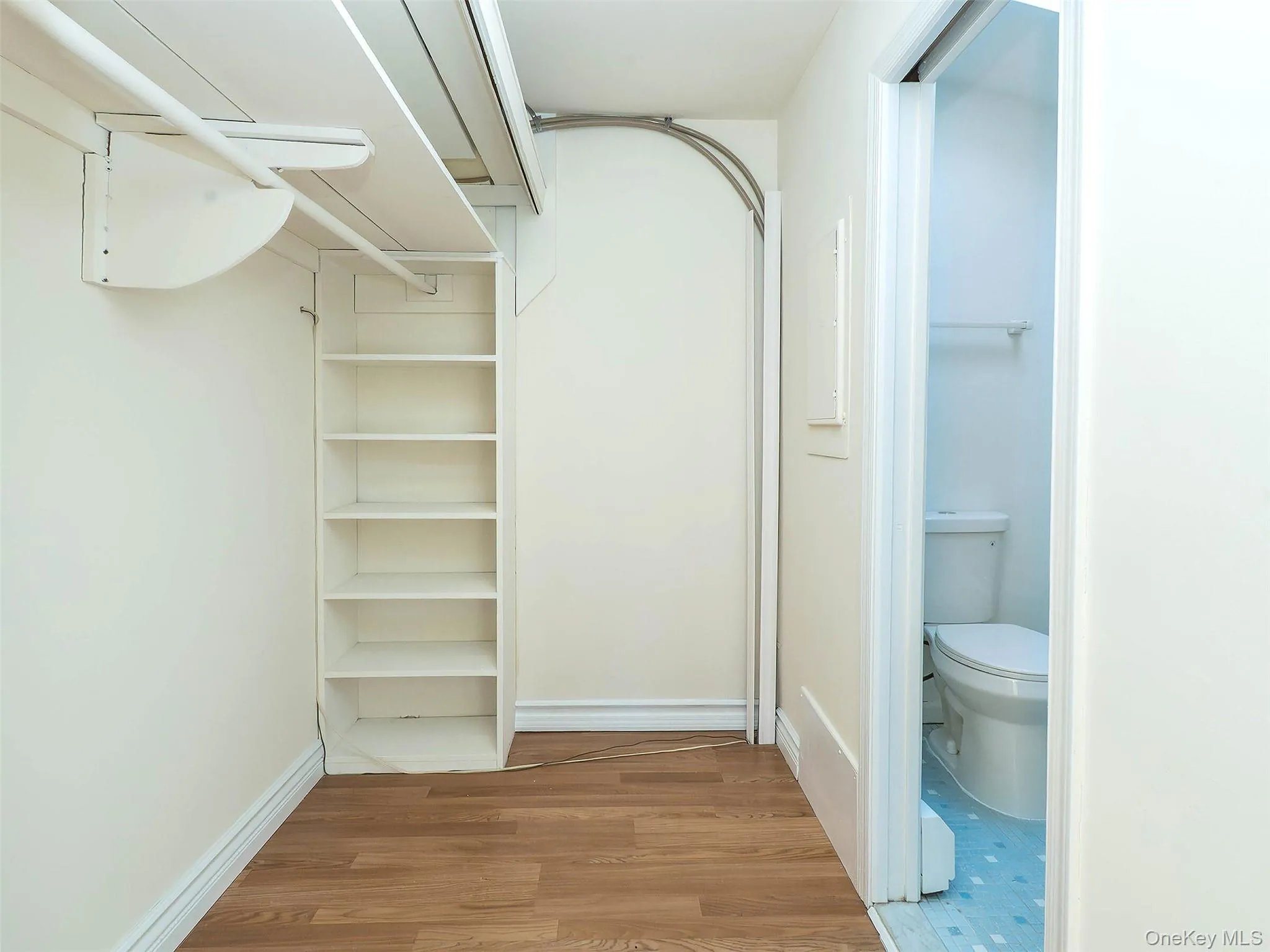 Walk in closet featuring light wood-style flooring Walk in closet featuring light wood-style flooring