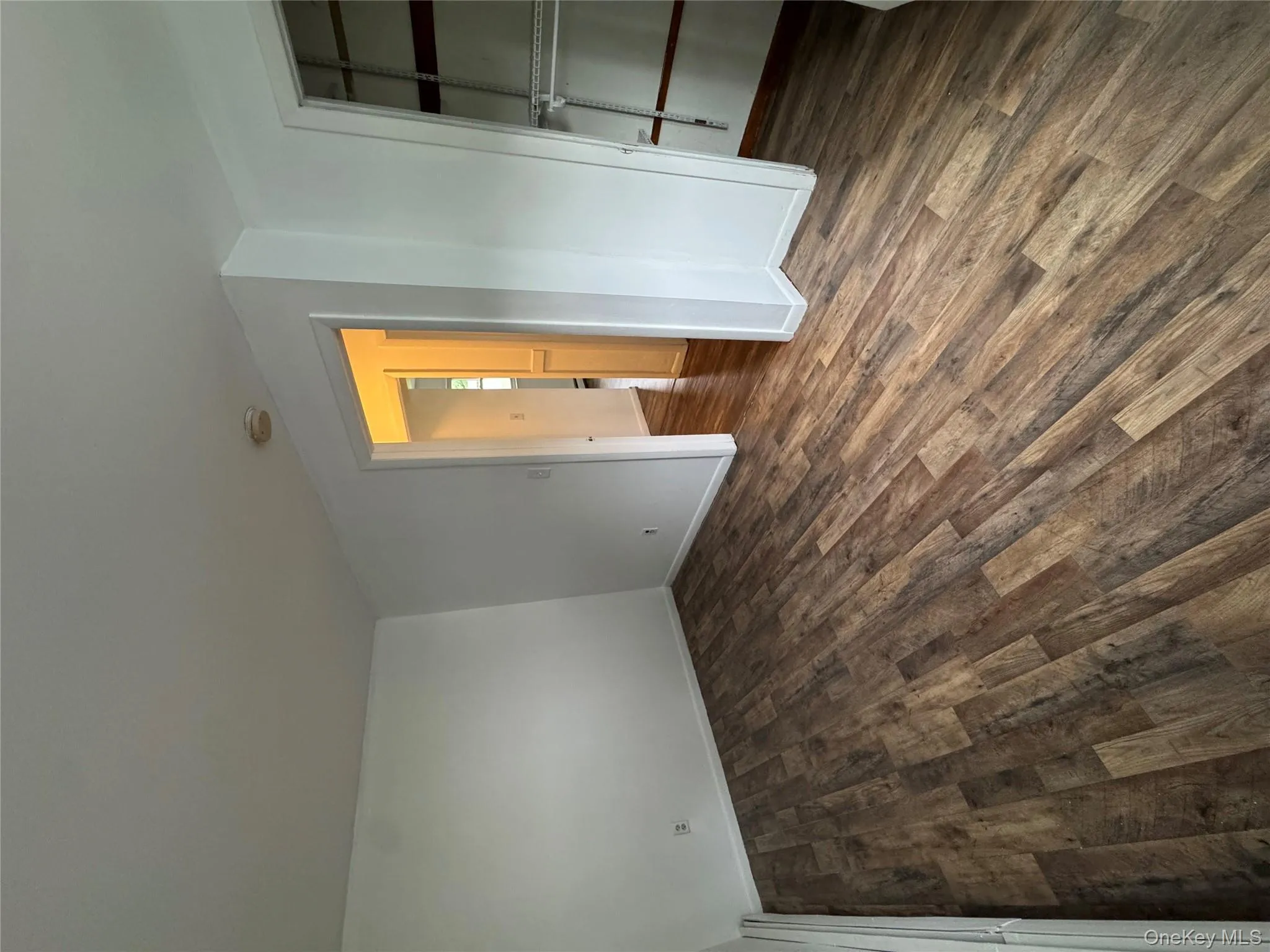 Unfurnished bedroom featuring dark wood finished floors and a walk in closet Unfurnished bedroom featuring dark wood finished floors and a walk in closet