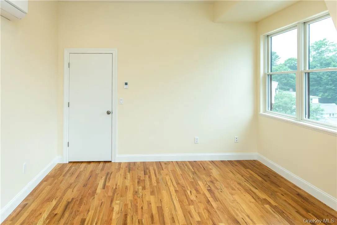 The bedroom has its own split system heat and AC unit. Thermostat on the wall. The bedroom has its own split system heat and AC unit. Thermostat on the wall.