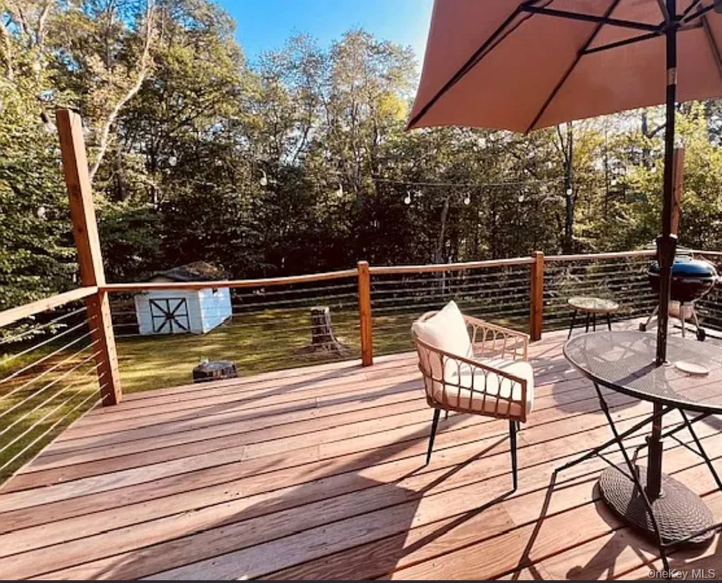 Deck with a shed Deck with a shed