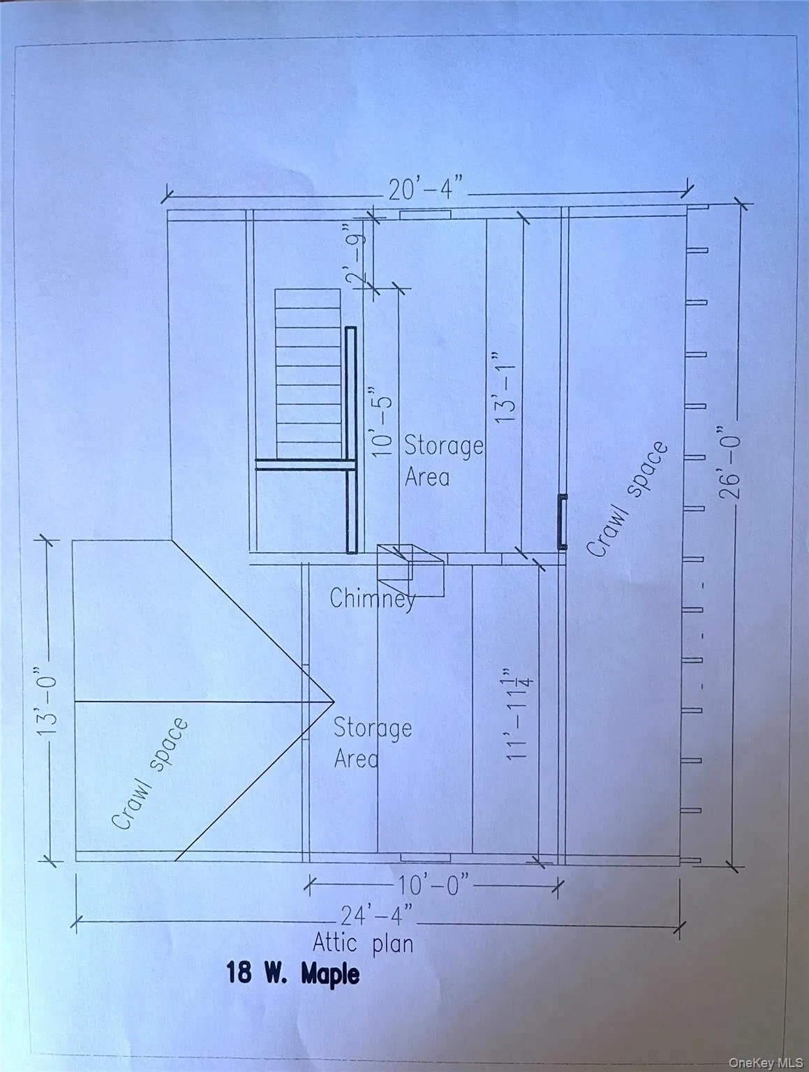 View of Attic Plan View of Attic Plan