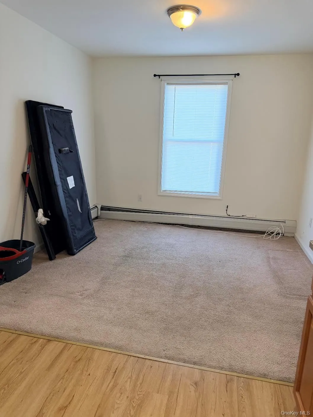 Empty room with a baseboard heating unit Empty room with a baseboard heating unit